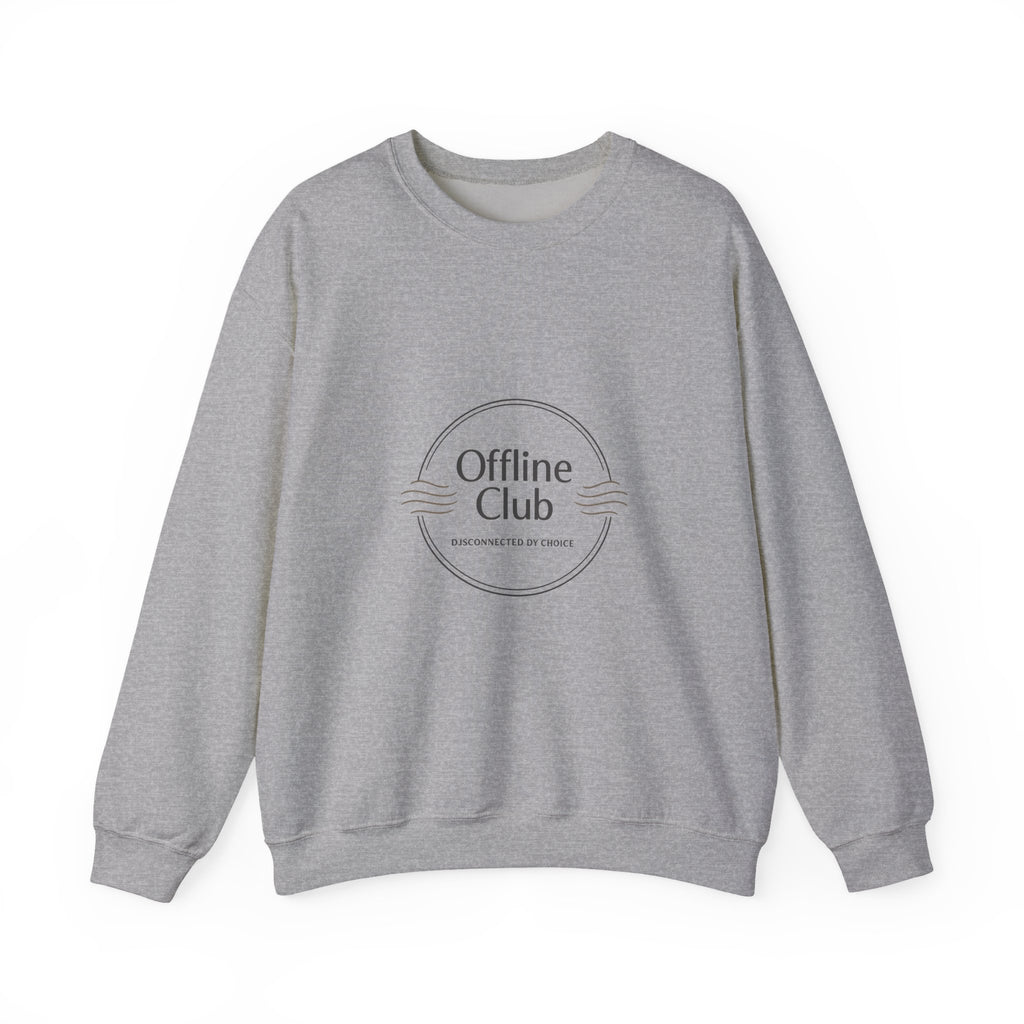 Offline Club badge Crewneck Sweatshirt | digital detox, log off