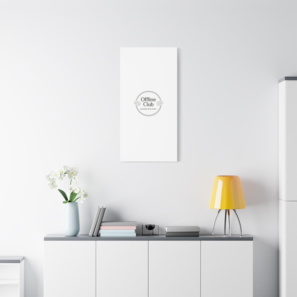 Offline Club Badge Canvas, Digital Detox emblem, log off, no notifications