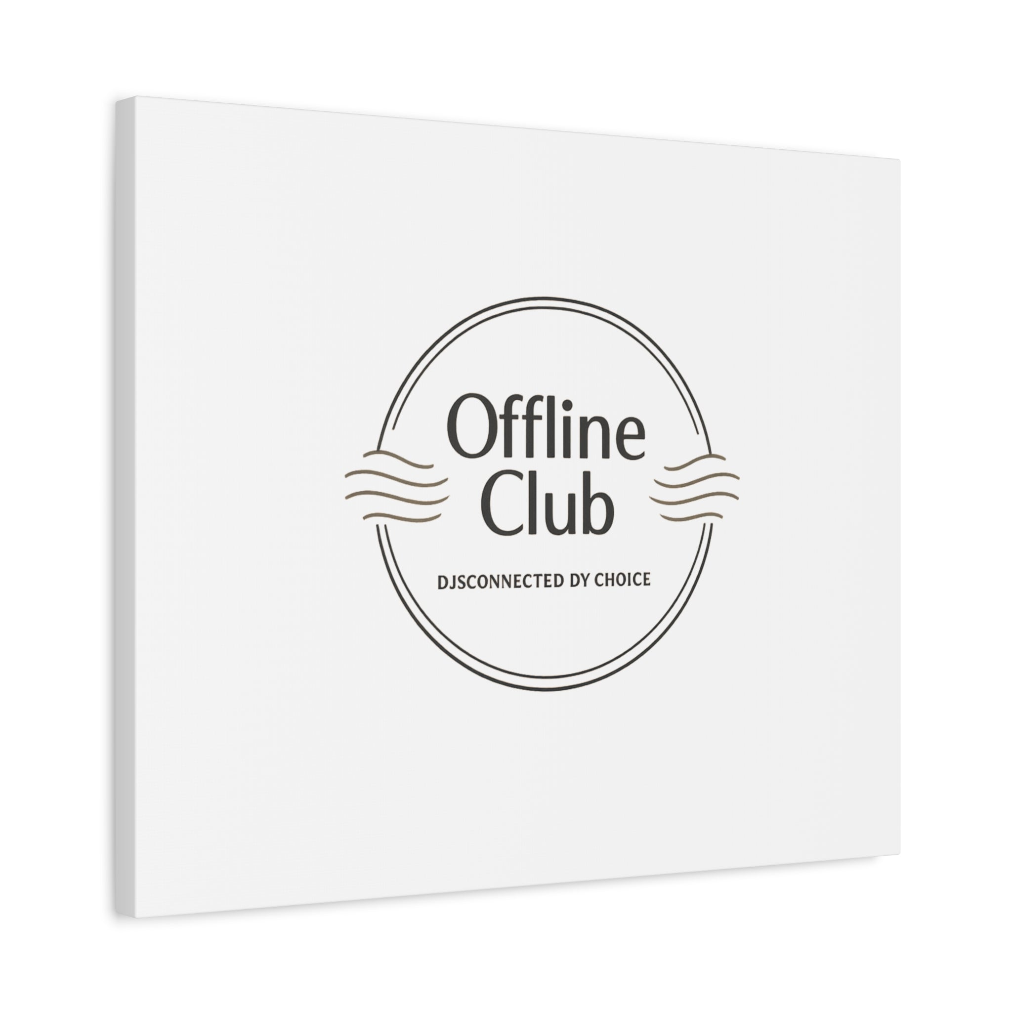 Offline Club Badge Canvas, Digital Detox emblem, log off, no notifications
