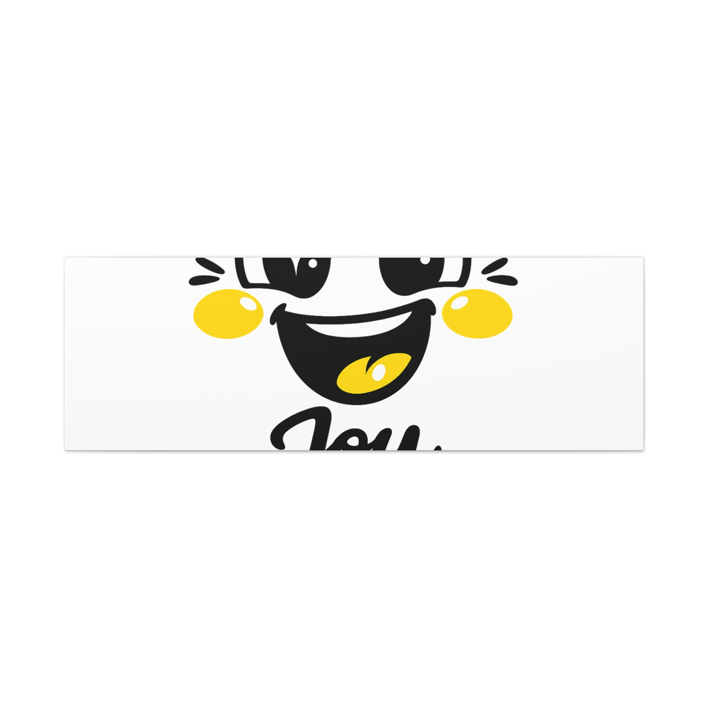 Joy Mood Face Canvas | kawaii minimal, thick outline emoji cartoon