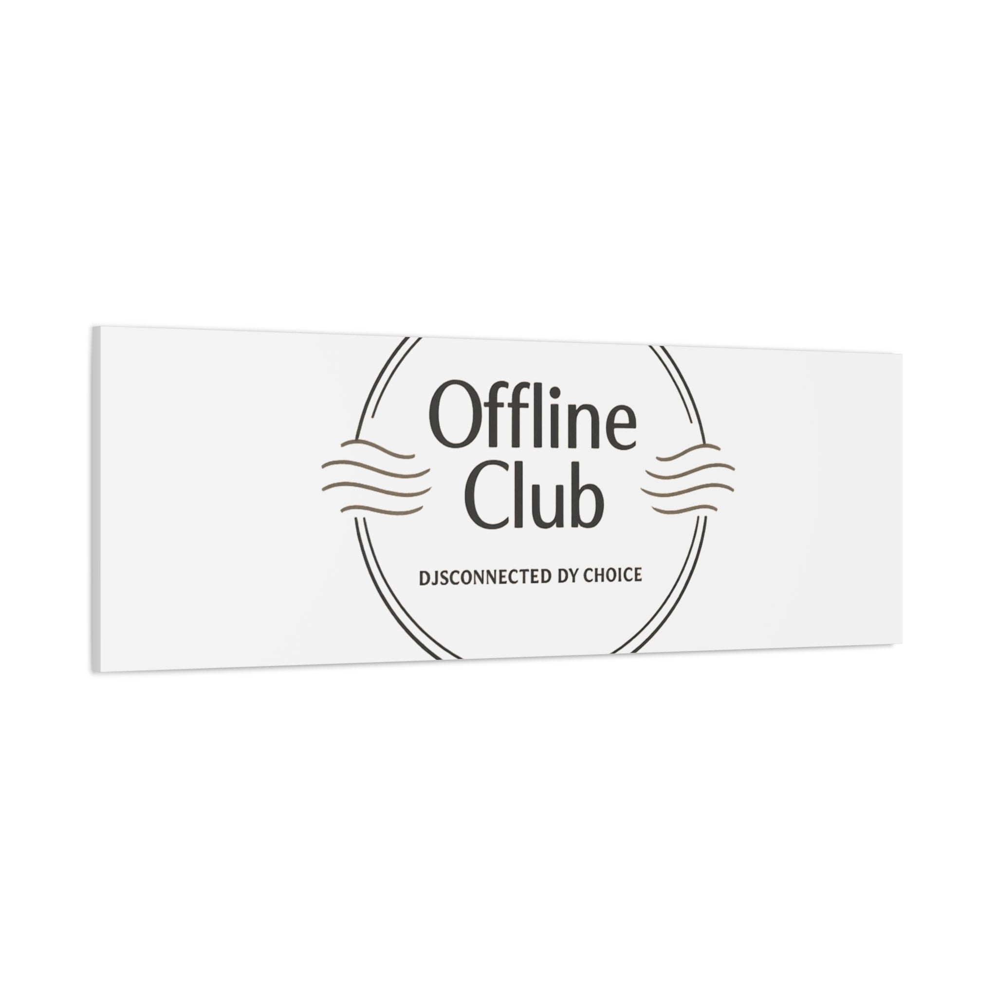 Offline Club Badge Canvas, Digital Detox emblem, log off, no notifications