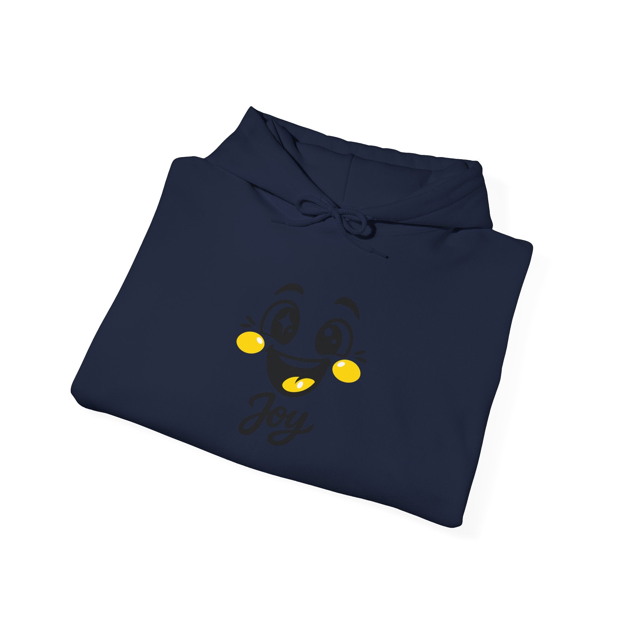 Joy Mood Face Hoodie | bold cartoon, kawaii minimal, thick outline