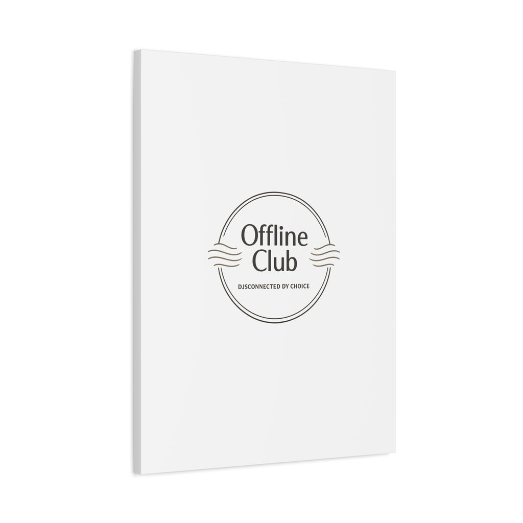 Offline Club Badge Canvas, Digital Detox emblem, log off, no notifications