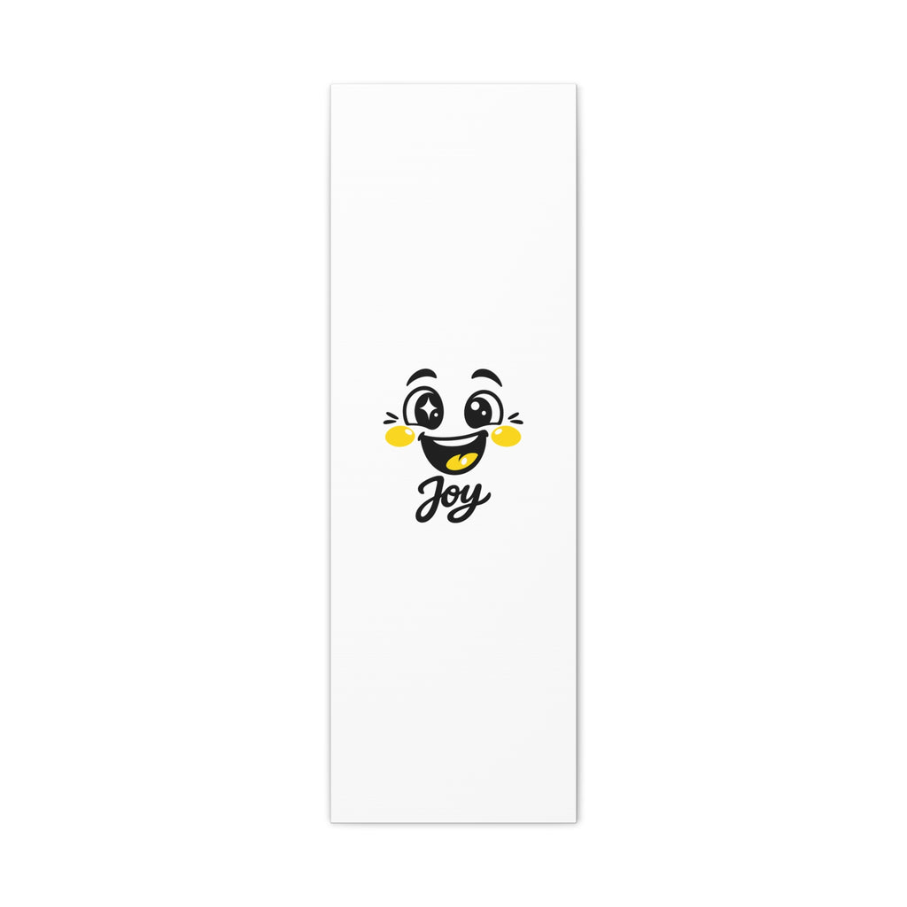 Joy Mood Face Canvas | kawaii minimal, thick outline emoji cartoon