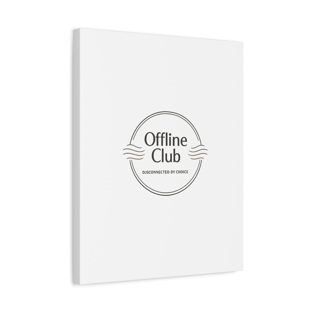 Offline Club Badge Canvas, Digital Detox emblem, log off, no notifications