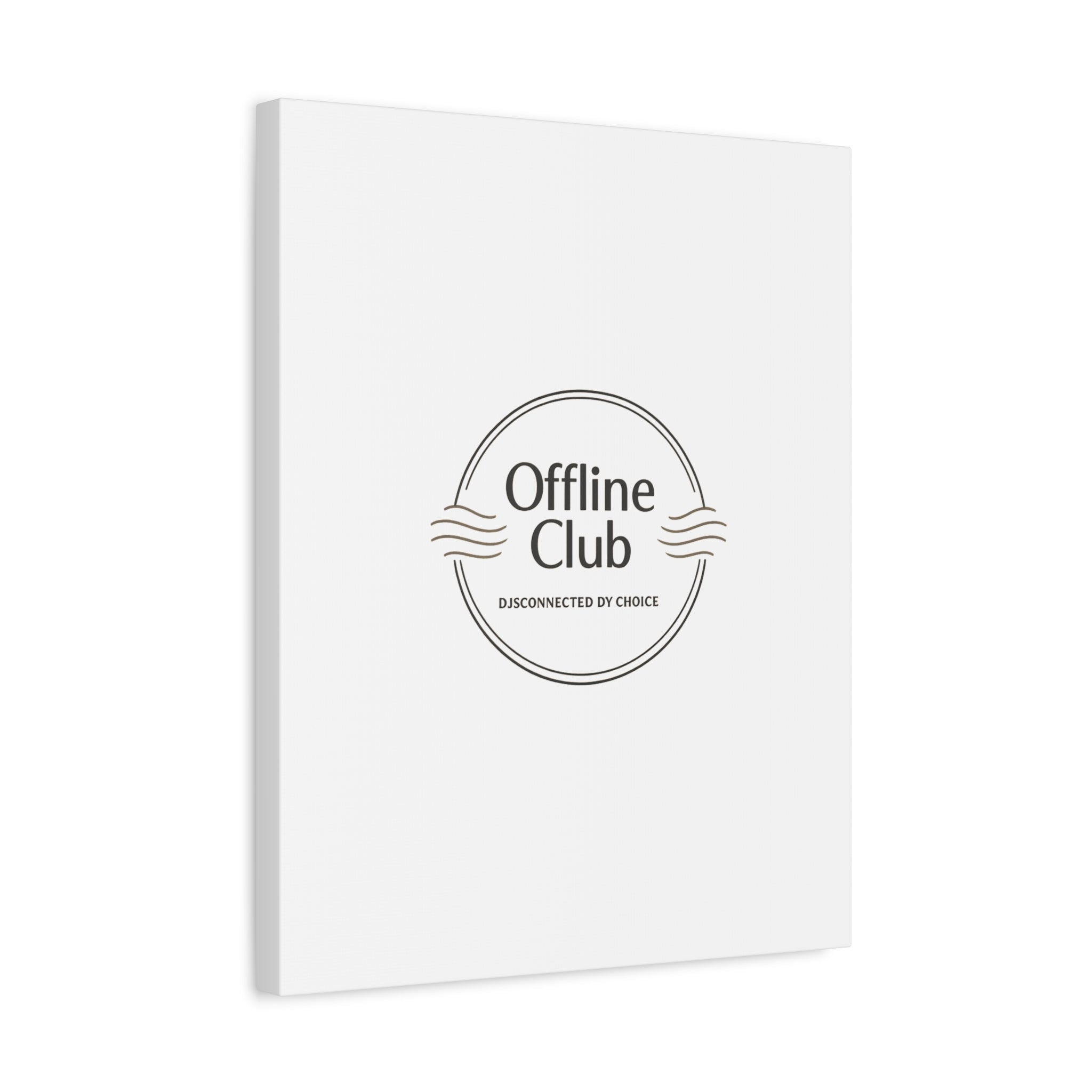 Offline Club Badge Canvas, Digital Detox emblem, log off, no notifications