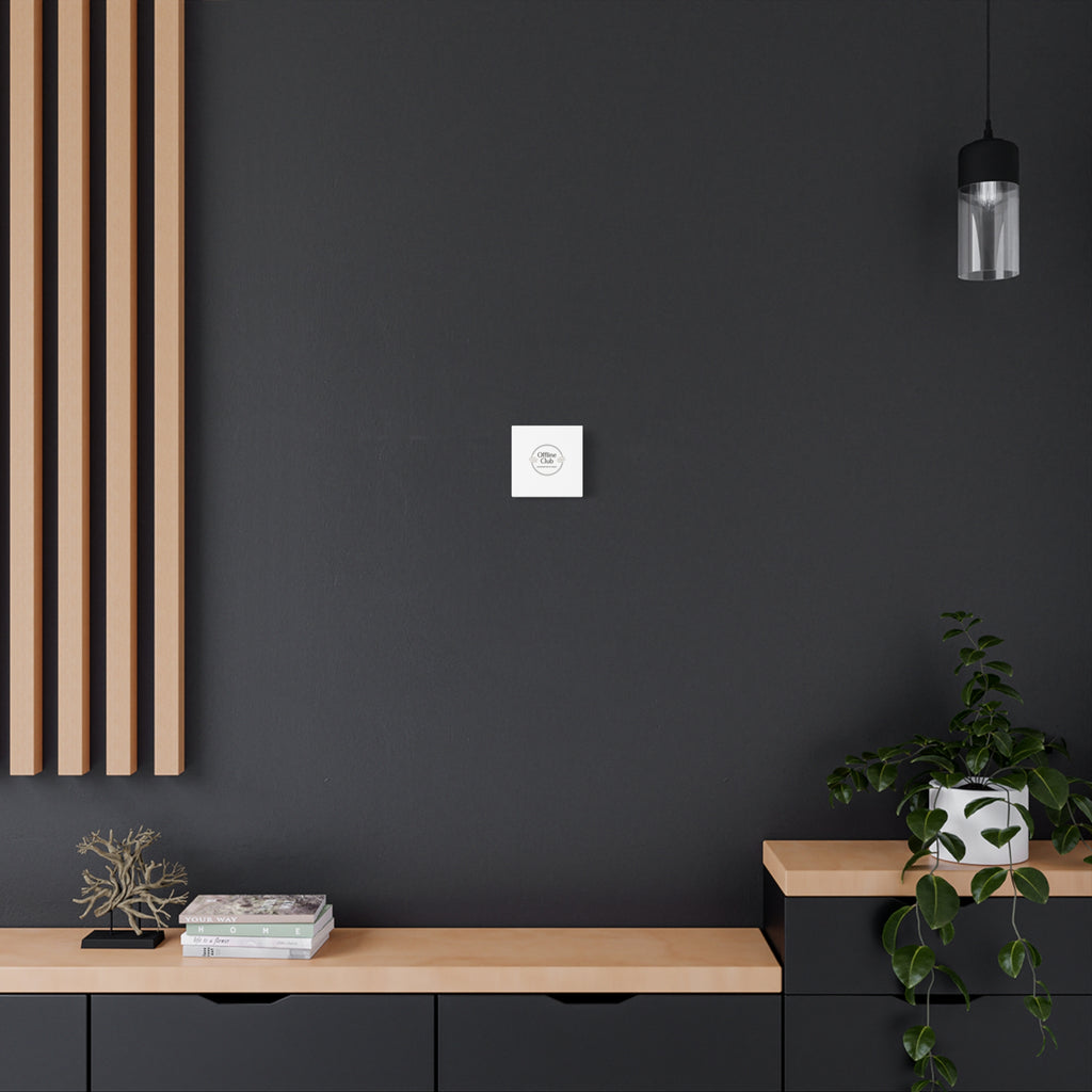 Offline Club Badge Canvas, Digital Detox emblem, log off, no notifications