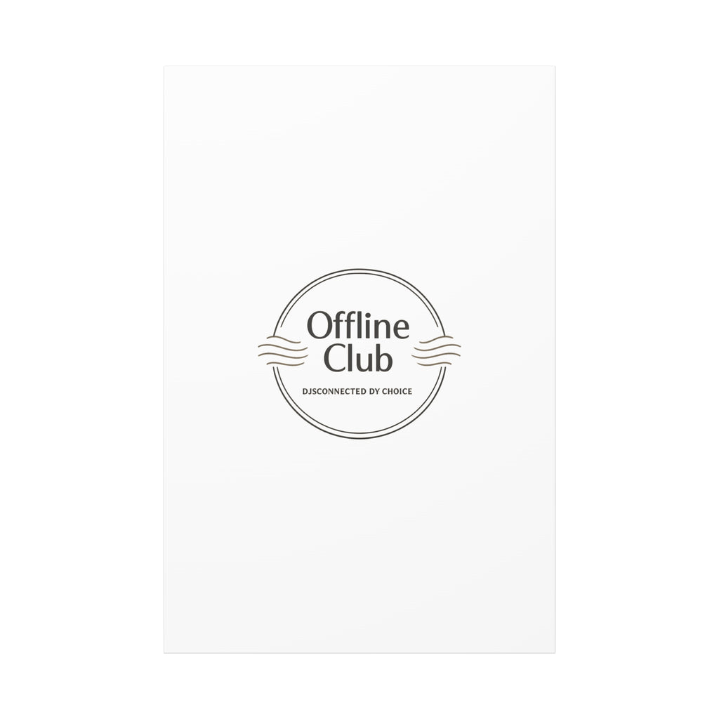 Offline Club Badge Canvas, Digital Detox emblem, log off, no notifications