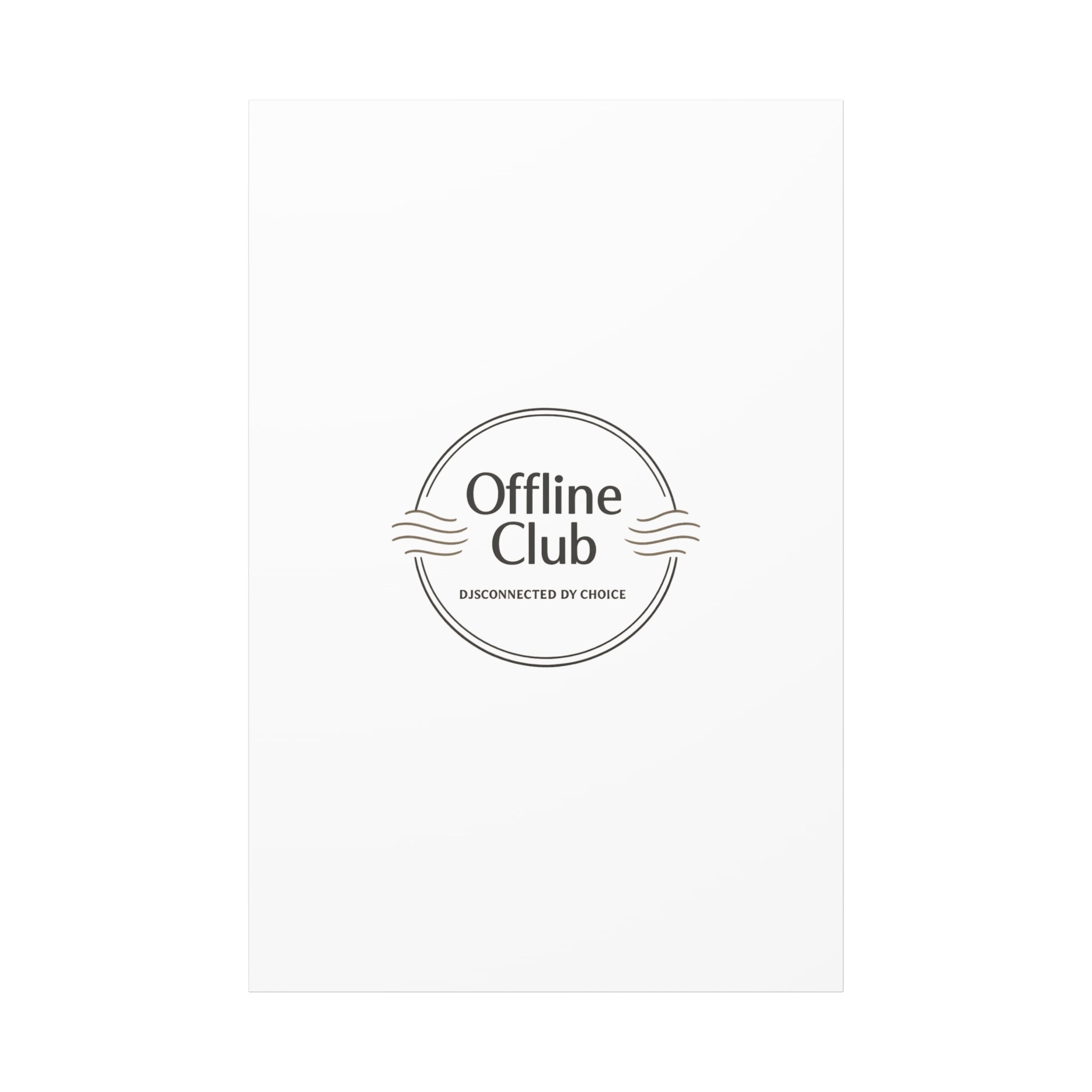 Offline Club Badge Canvas, Digital Detox emblem, log off, no notifications