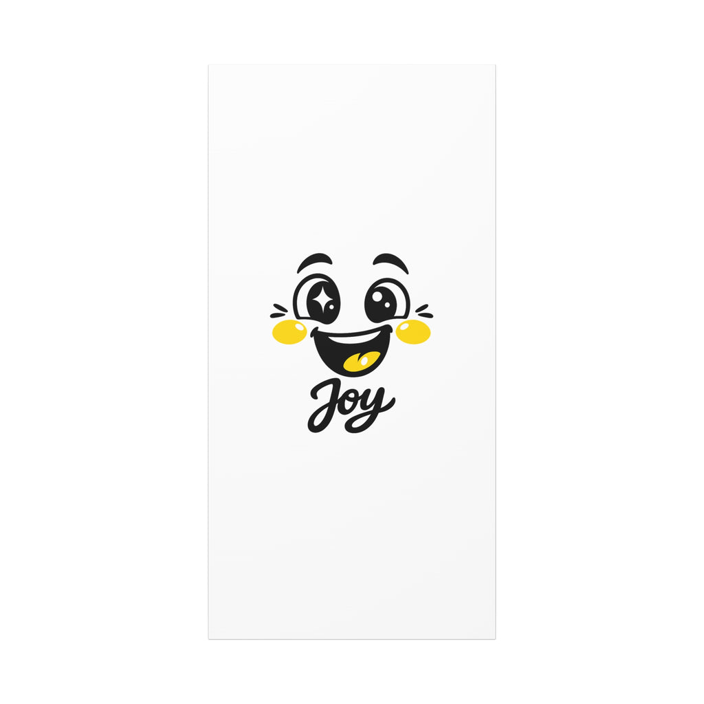 Joy Mood Face Canvas | kawaii minimal, thick outline emoji cartoon