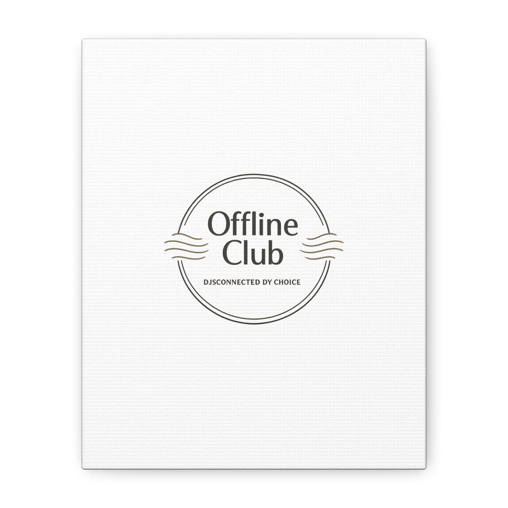 Offline Club Badge Canvas, Digital Detox emblem, log off, no notifications