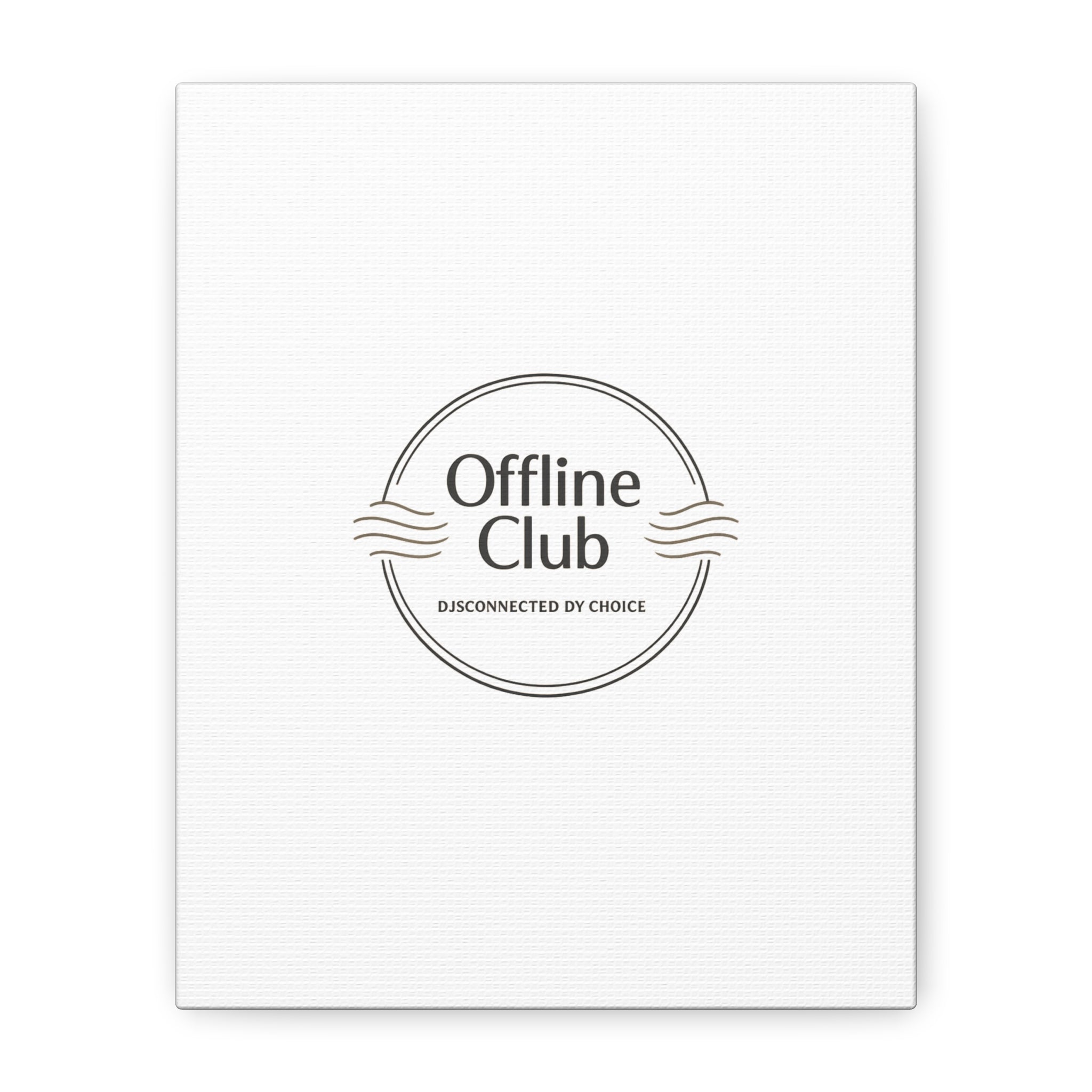 Offline Club Badge Canvas, Digital Detox emblem, log off, no notifications