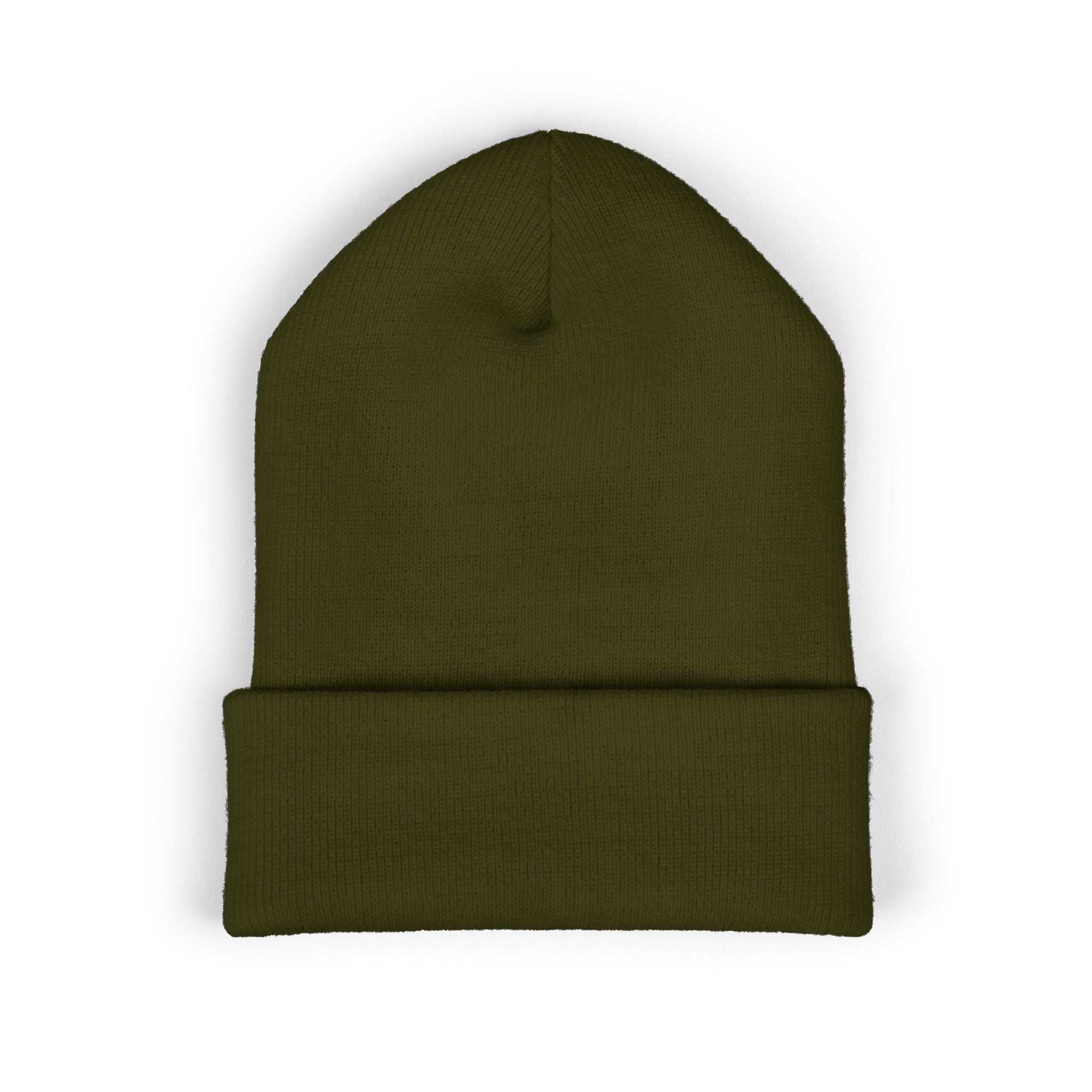 Happy Teddy Embroidered Cuffed Beanie — Cozy Cute Winter Hat
