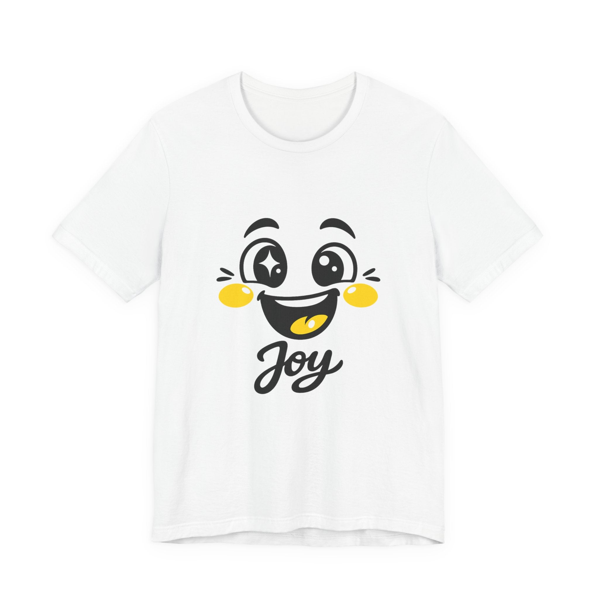 Joy Mood Face T-Shirt | kawaii minimal emoji cartoon, thick outline