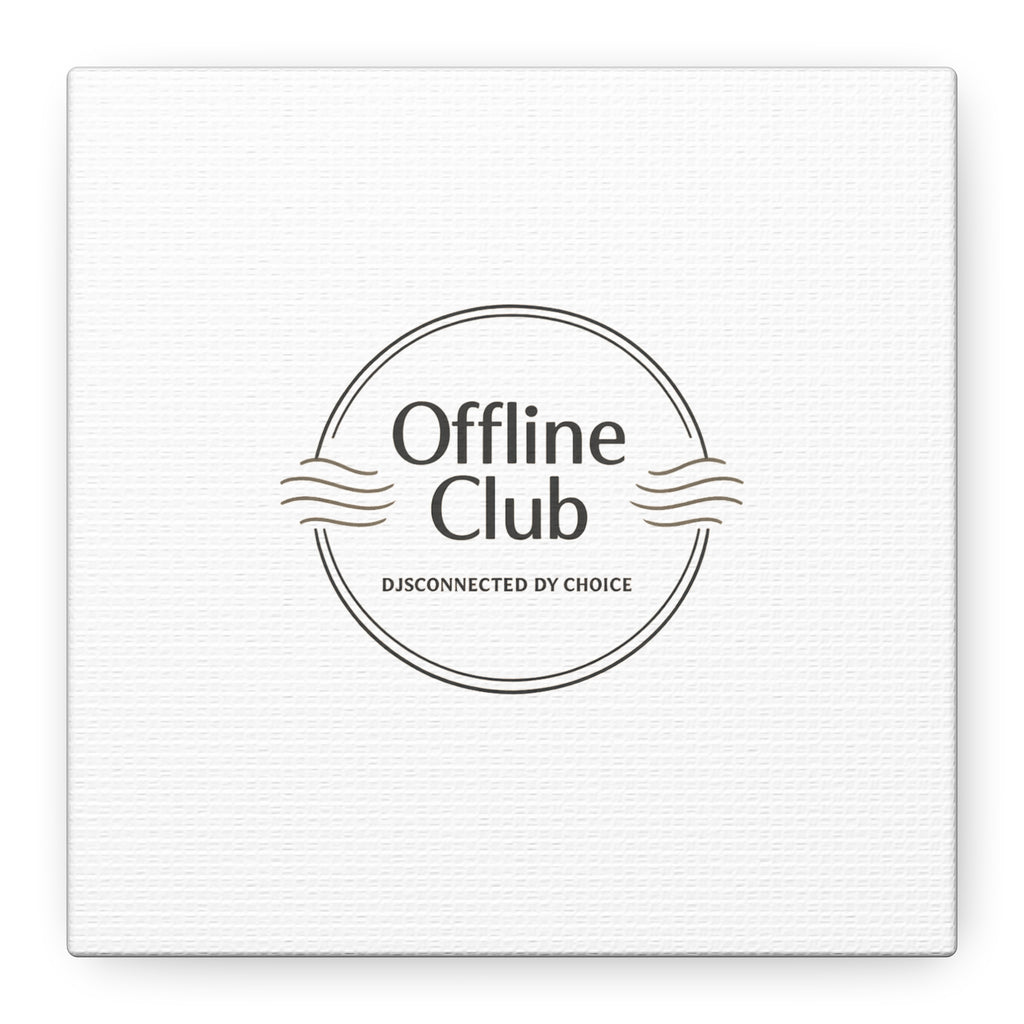Offline Club Badge Canvas, Digital Detox emblem, log off, no notifications