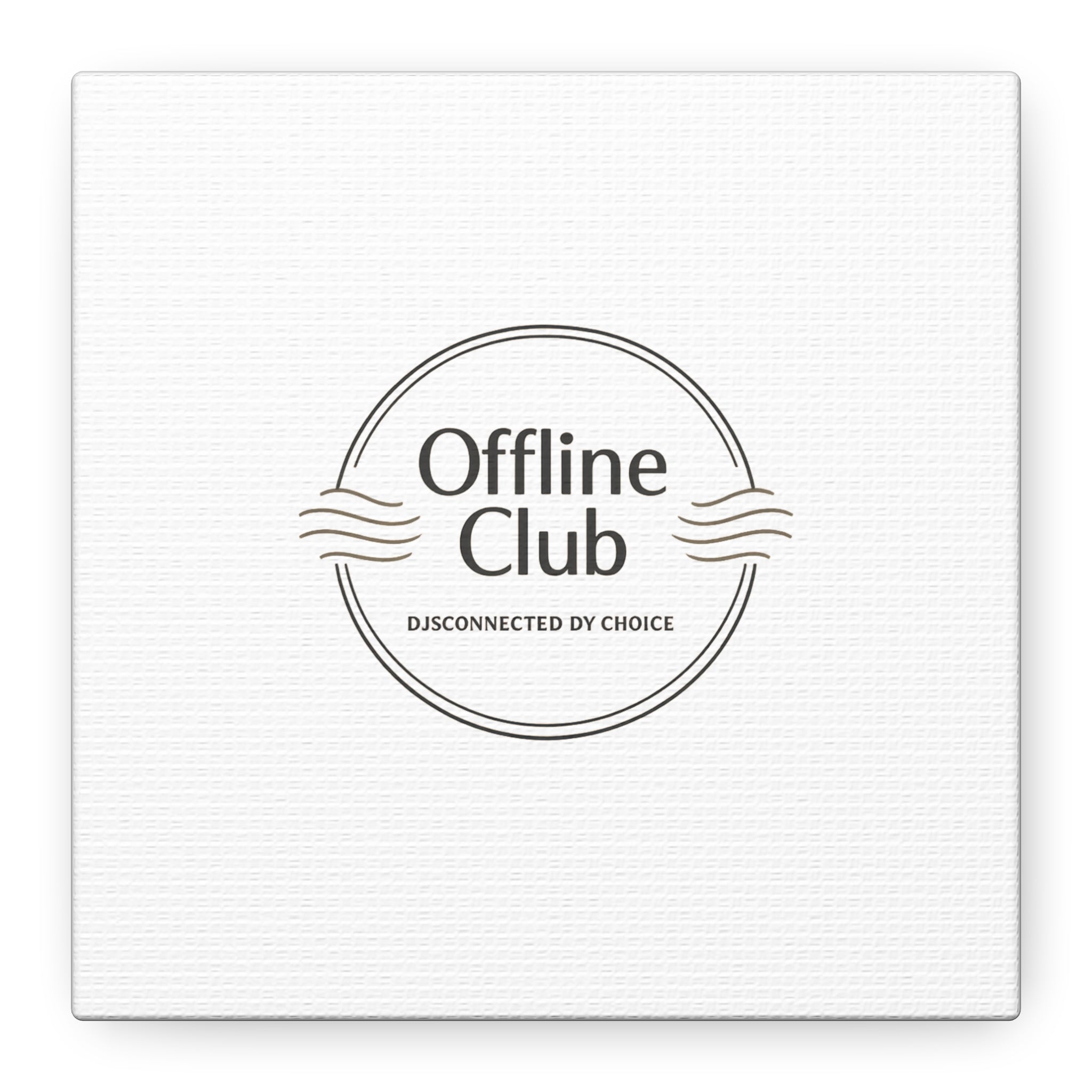 Offline Club Badge Canvas, Digital Detox emblem, log off, no notifications