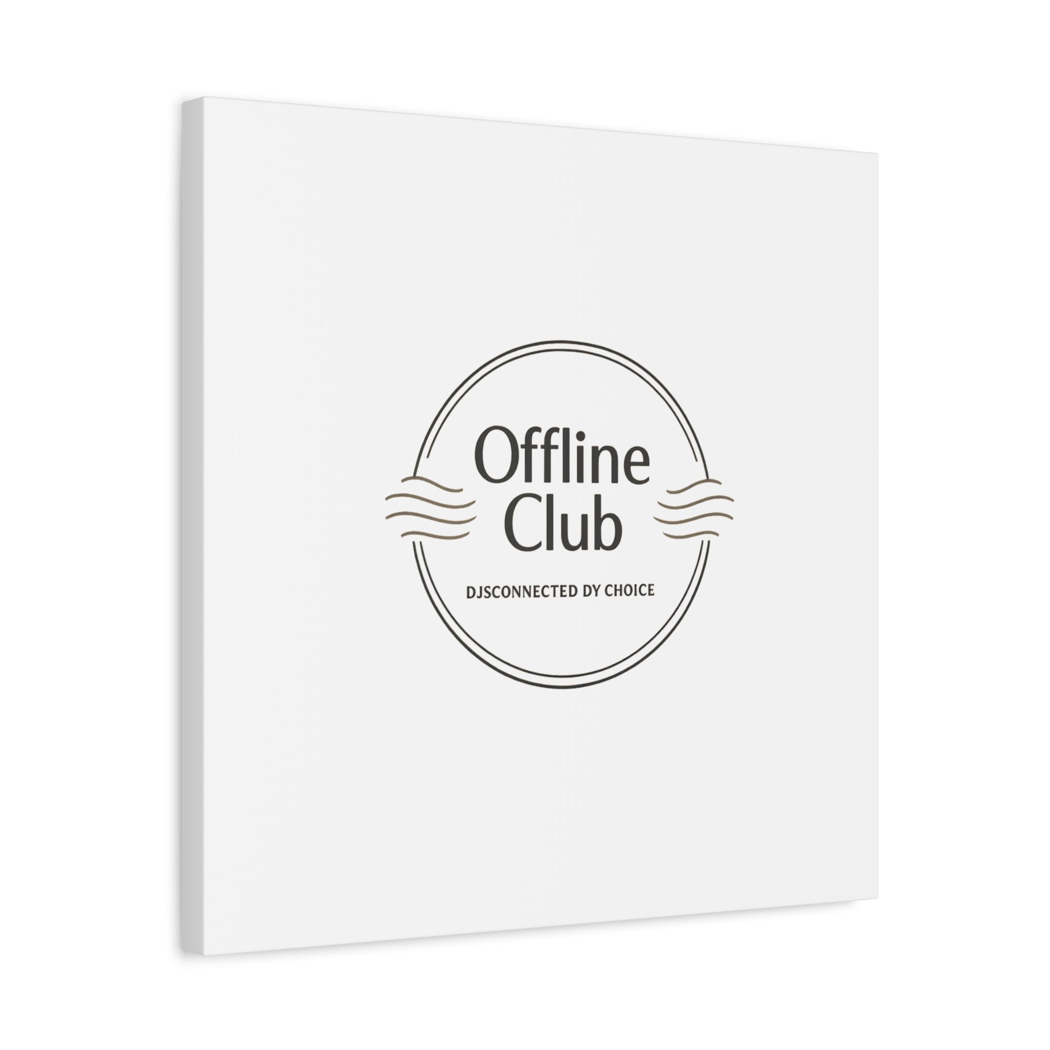 Offline Club Badge Canvas, Digital Detox emblem, log off, no notifications
