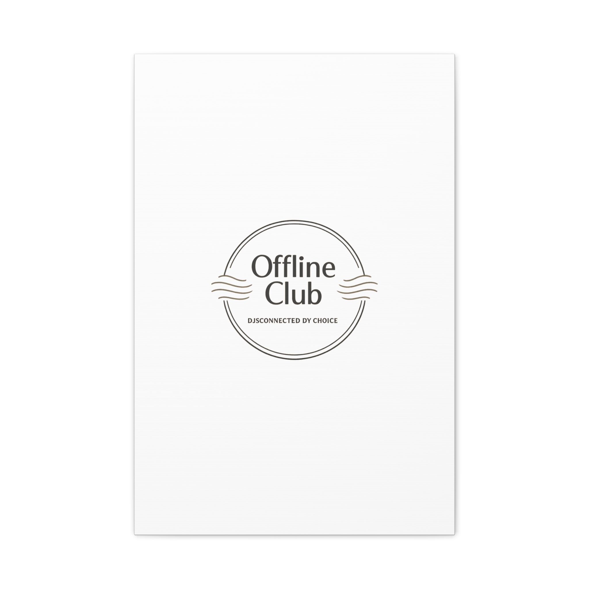 Offline Club Badge Canvas, Digital Detox emblem, log off, no notifications