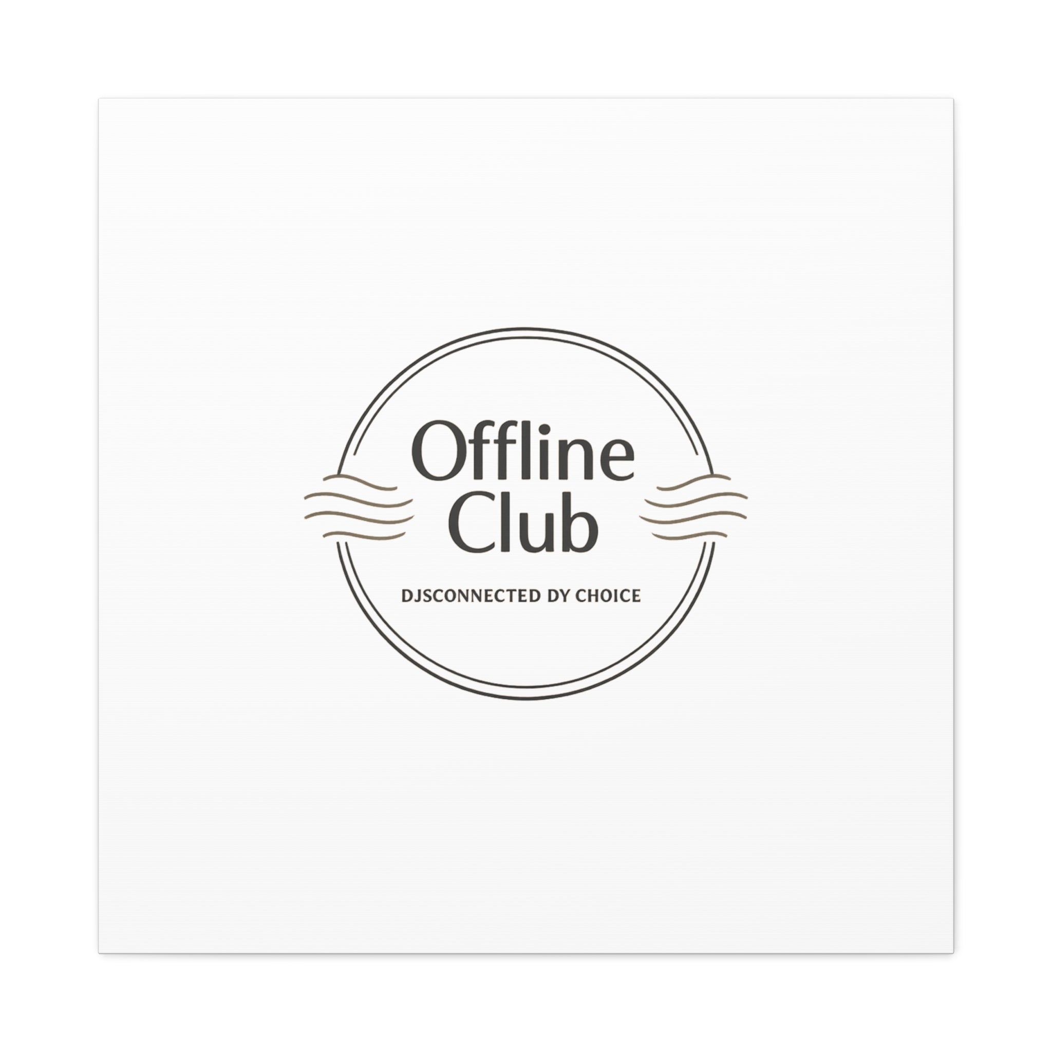 Offline Club Badge Canvas, Digital Detox emblem, log off, no notifications