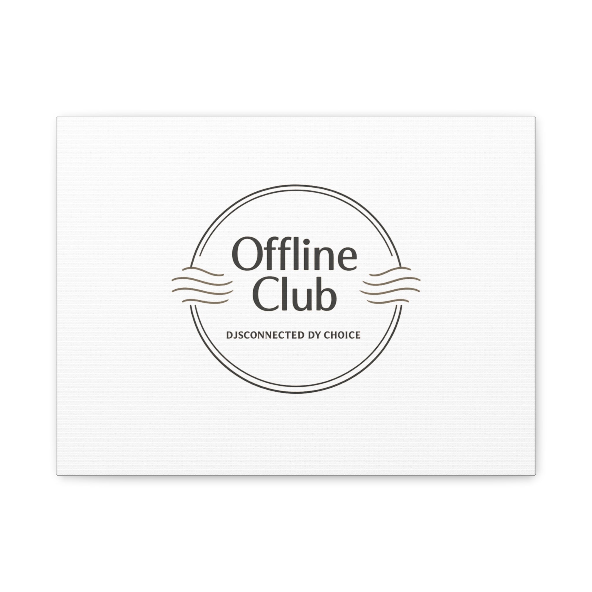 Offline Club Badge Canvas, Digital Detox emblem, log off, no notifications