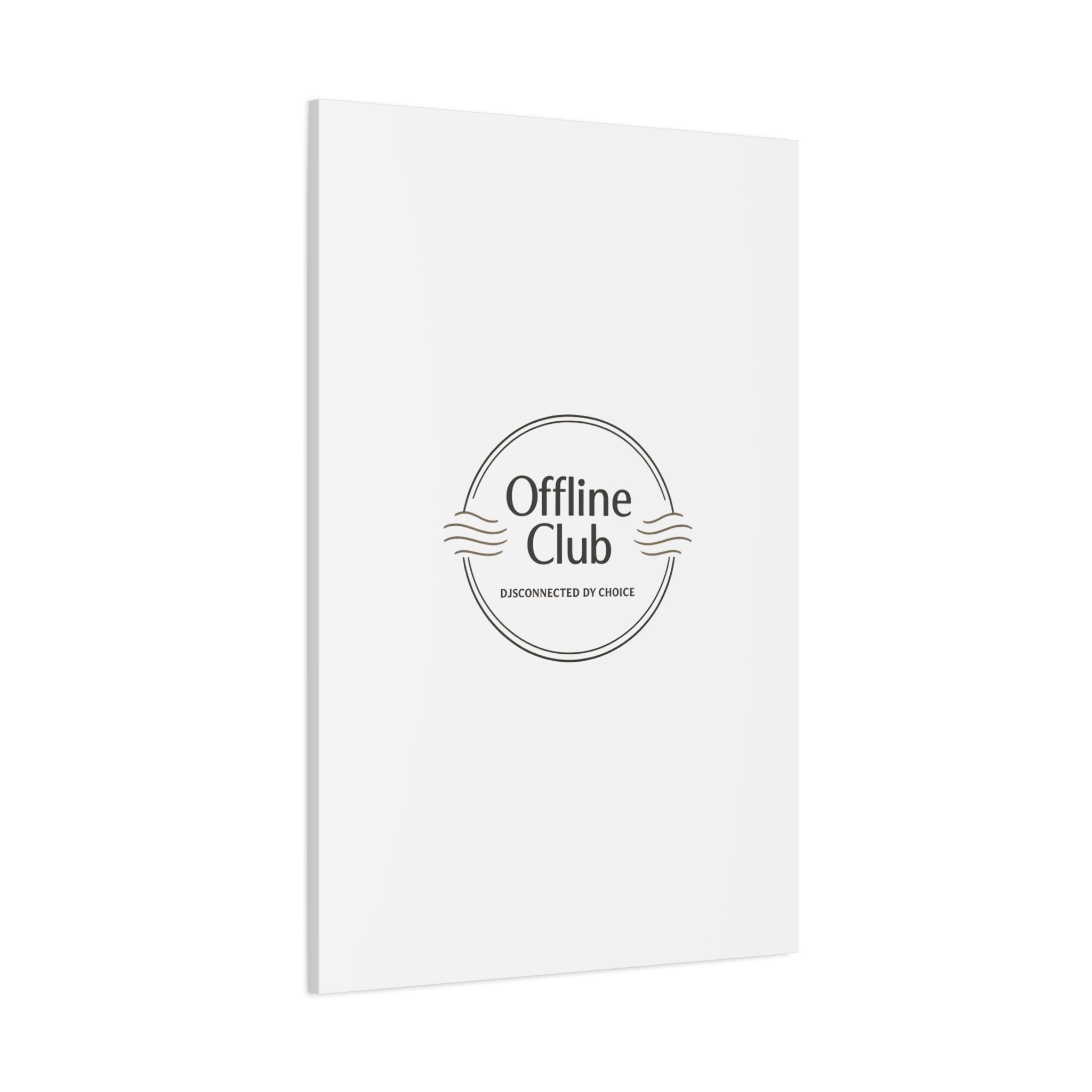 Offline Club Badge Canvas, Digital Detox emblem, log off, no notifications