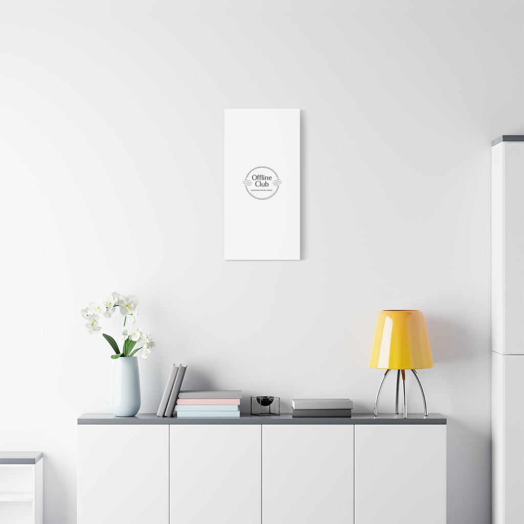 Offline Club Badge Canvas, Digital Detox emblem, log off, no notifications