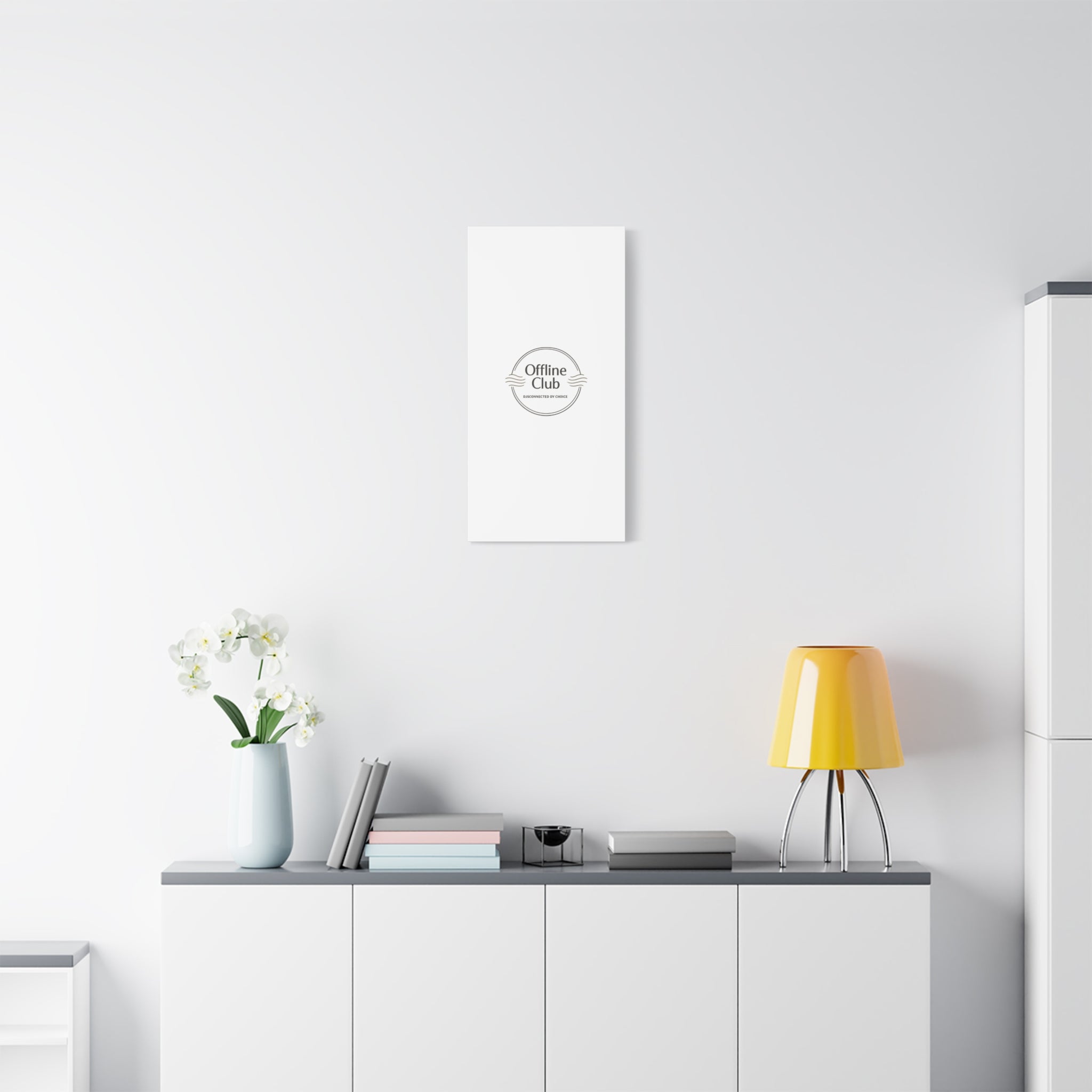 Offline Club Badge Canvas, Digital Detox emblem, log off, no notifications
