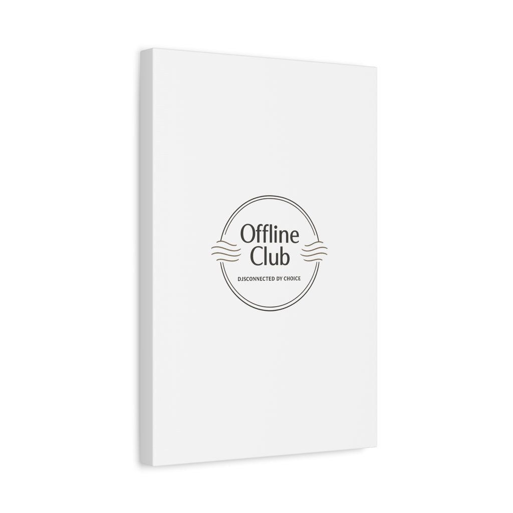 Offline Club Badge Canvas, Digital Detox emblem, log off, no notifications