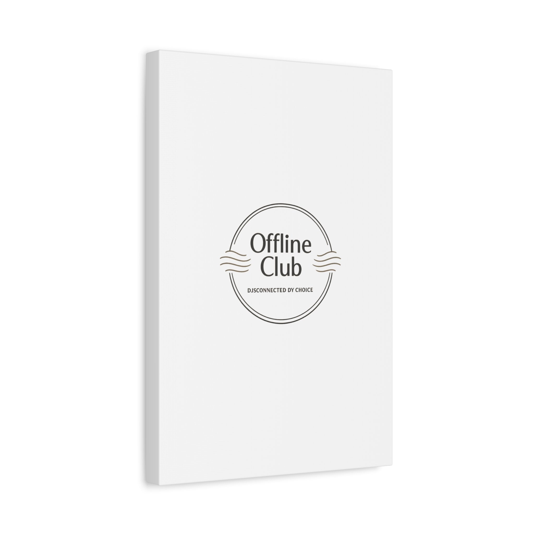Offline Club Badge Canvas, Digital Detox emblem, log off, no notifications