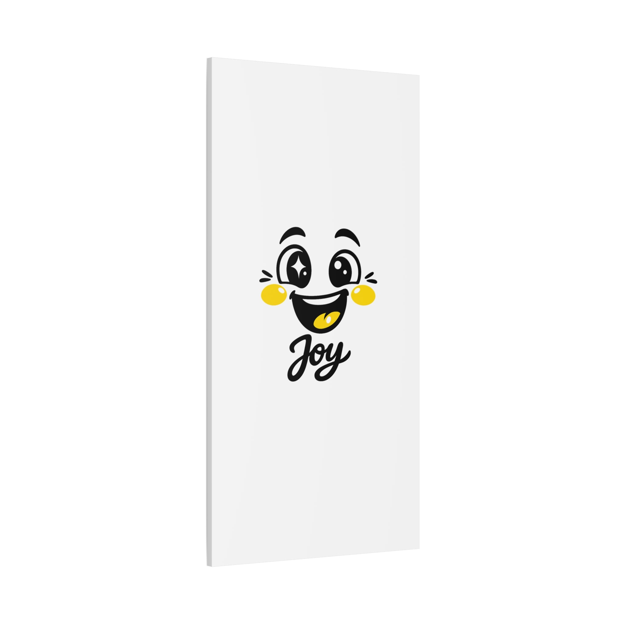 Joy Mood Face Canvas | kawaii minimal, thick outline emoji cartoon