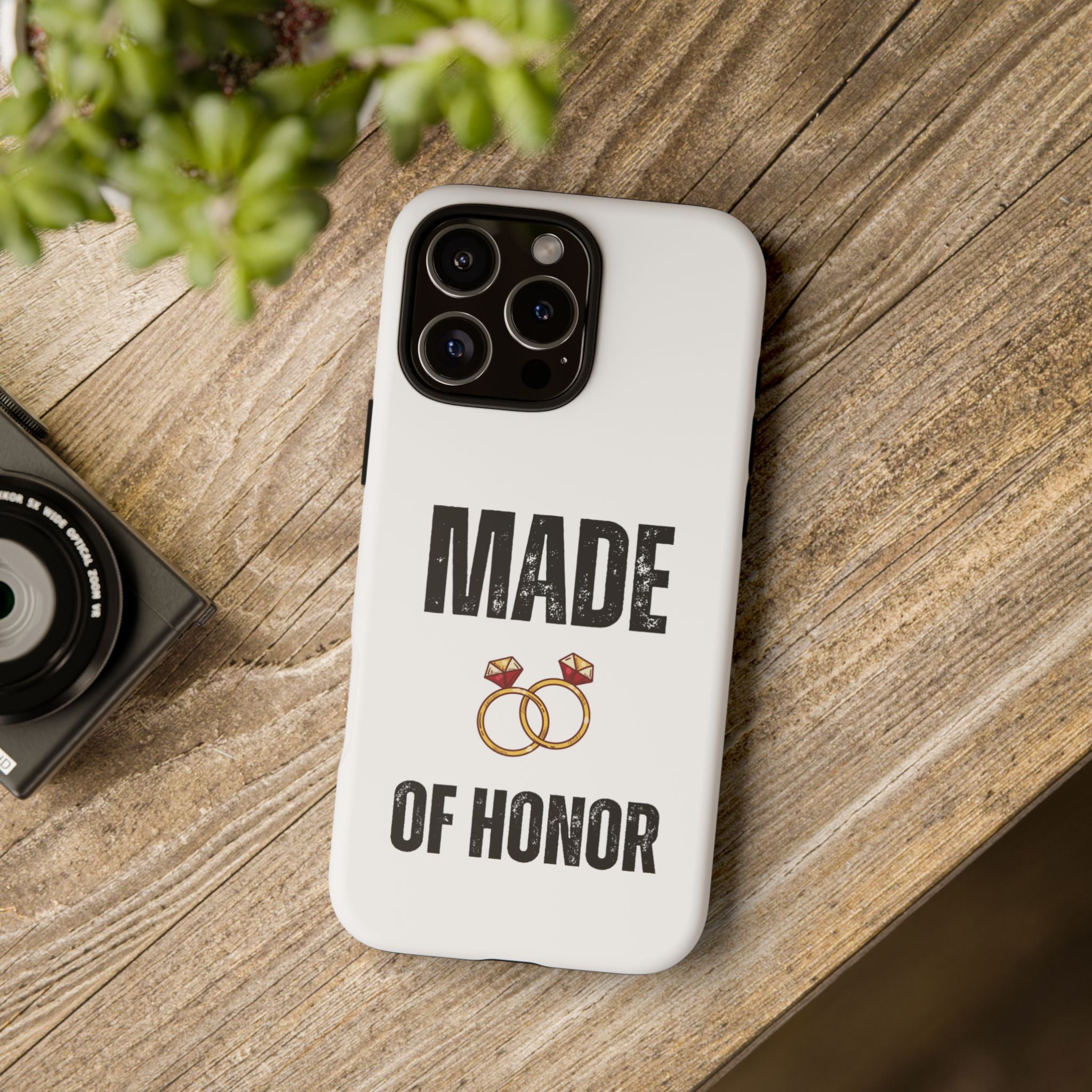 Phone Case — “Made of Honor” Bridal Wedding Ring Design