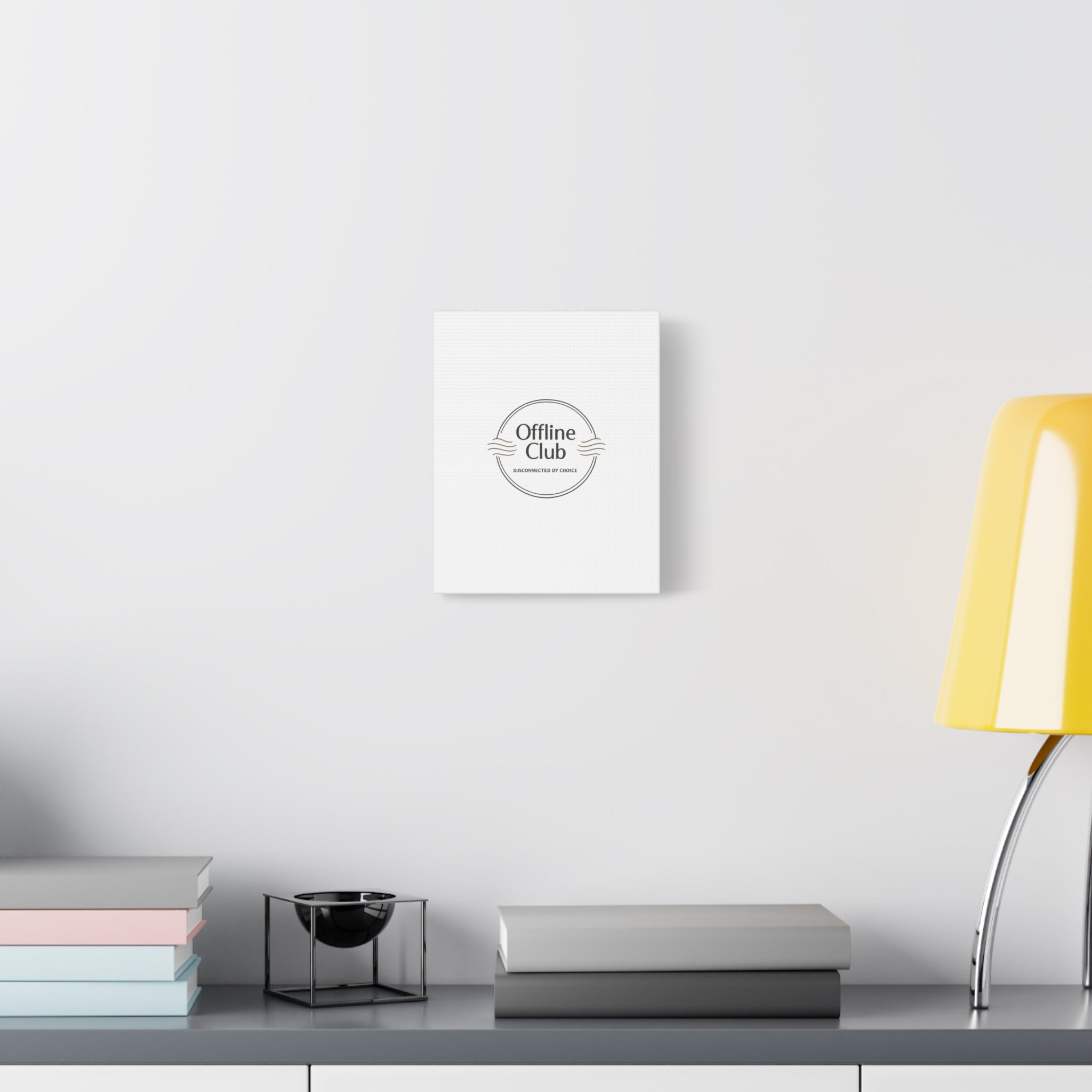 Offline Club Badge Canvas, Digital Detox emblem, log off, no notifications