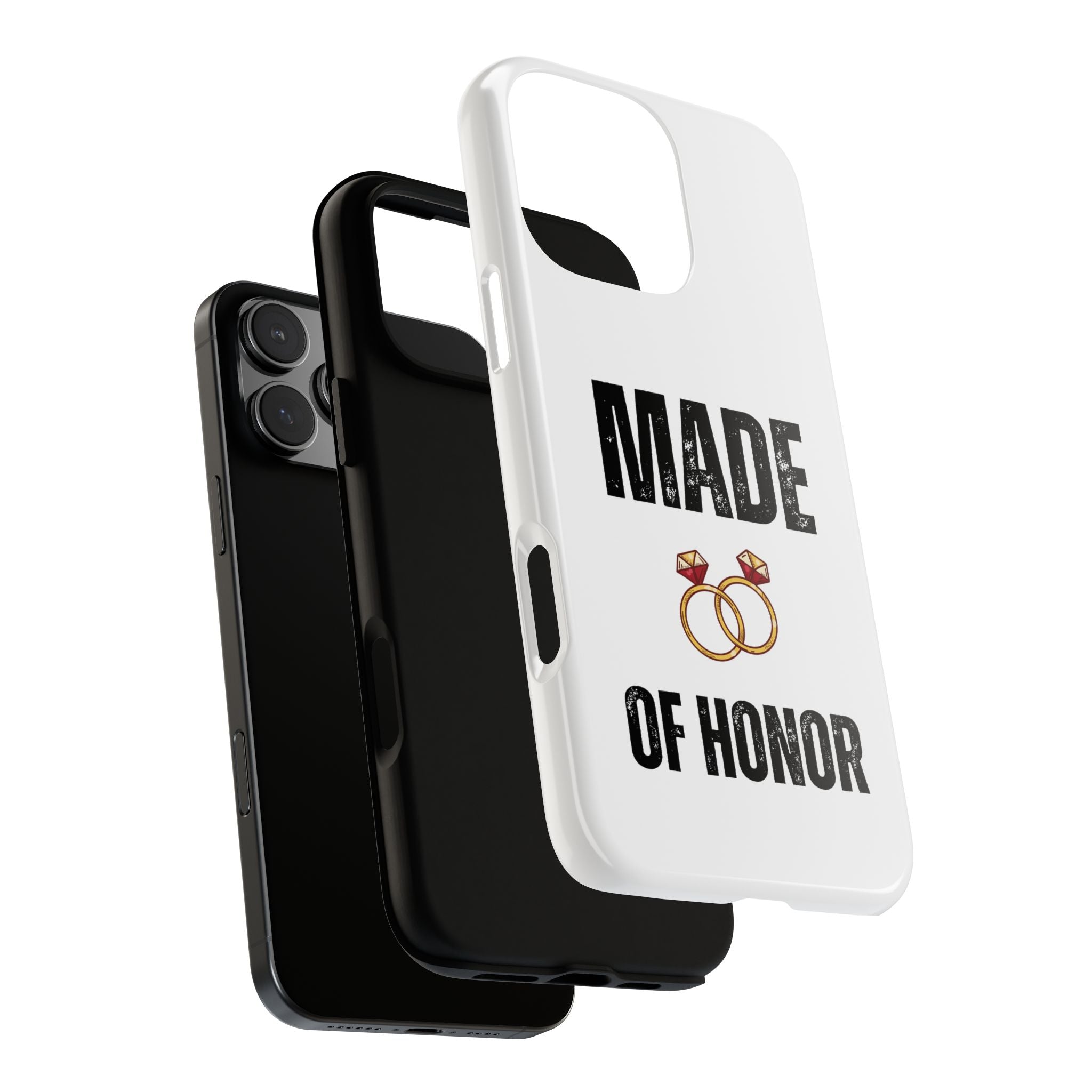 Phone Case — “Made of Honor” Bridal Wedding Ring Design