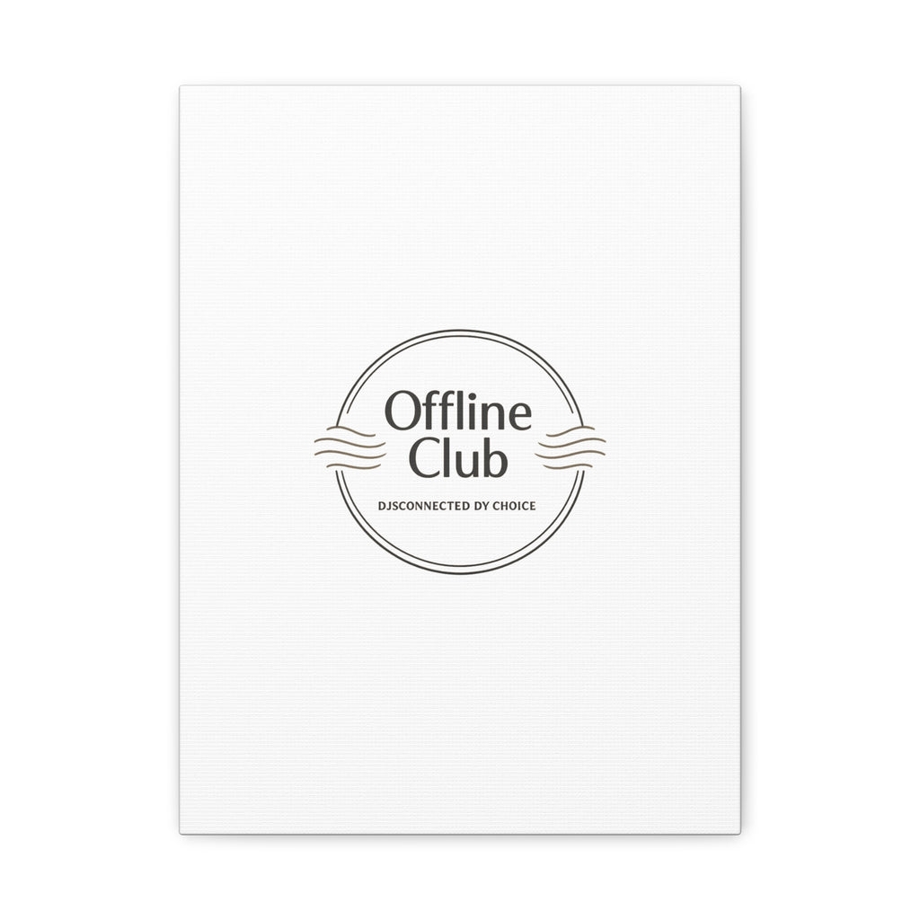 Offline Club Badge Canvas, Digital Detox emblem, log off, no notifications