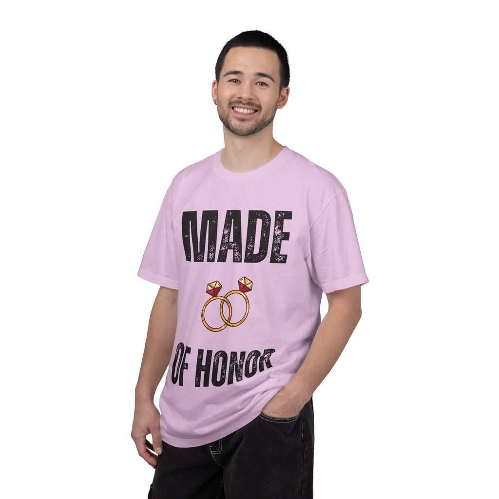 Made of Honor T‑Shirt — Maid of Honor Bridal Party Tee with Wedding Rings