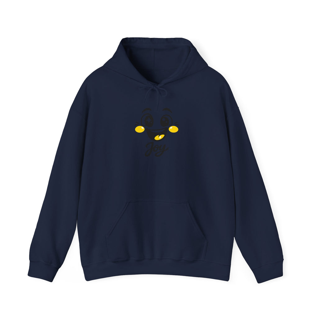 Joy Mood Face Hoodie | bold cartoon, kawaii minimal, thick outline