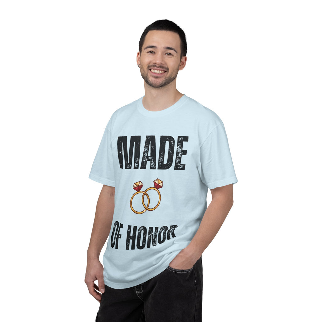 Made of Honor T‑Shirt — Maid of Honor Bridal Party Tee with Wedding Rings