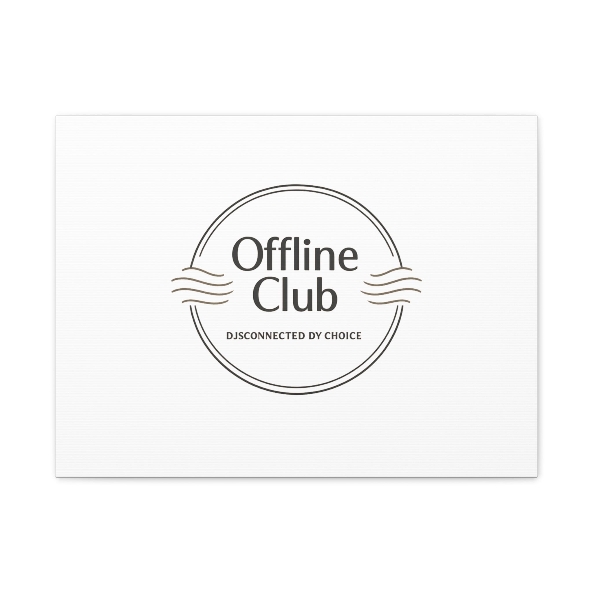 Offline Club Badge Canvas, Digital Detox emblem, log off, no notifications