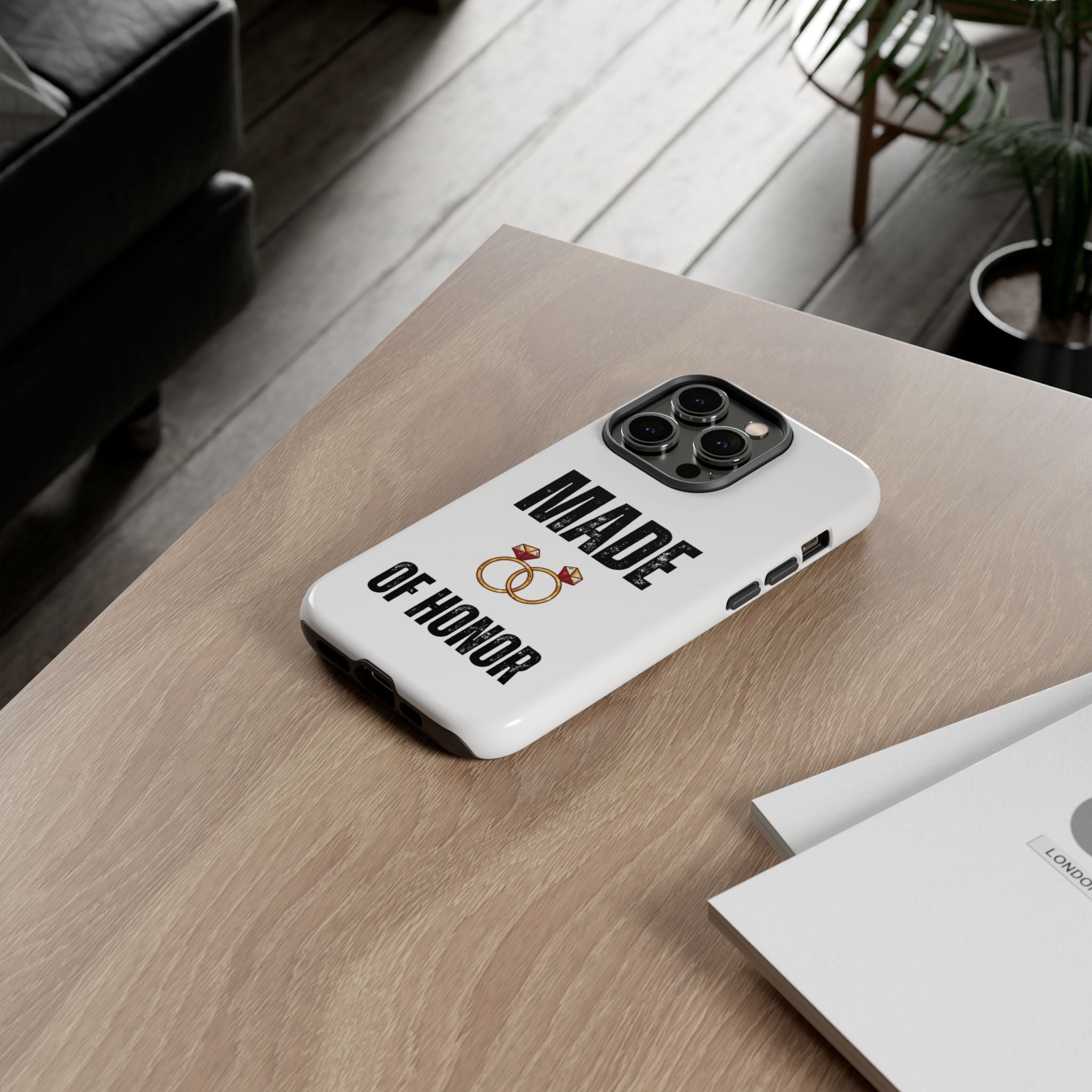 Phone Case — “Made of Honor” Bridal Wedding Ring Design
