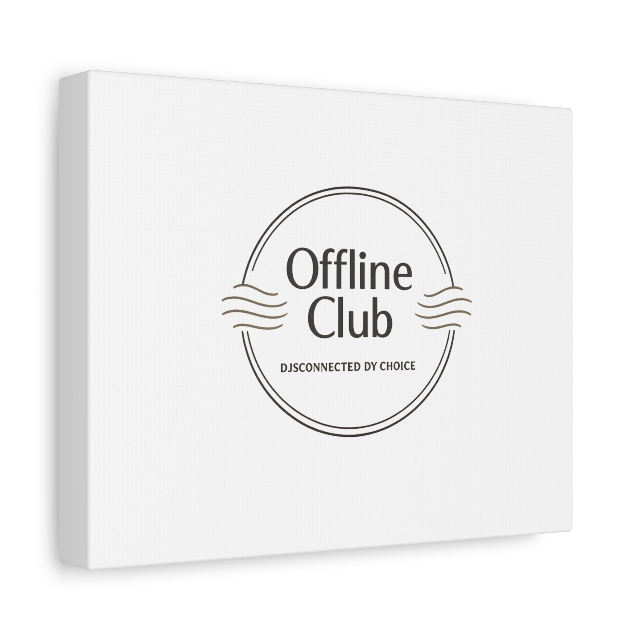 Offline Club Badge Canvas, Digital Detox emblem, log off, no notifications