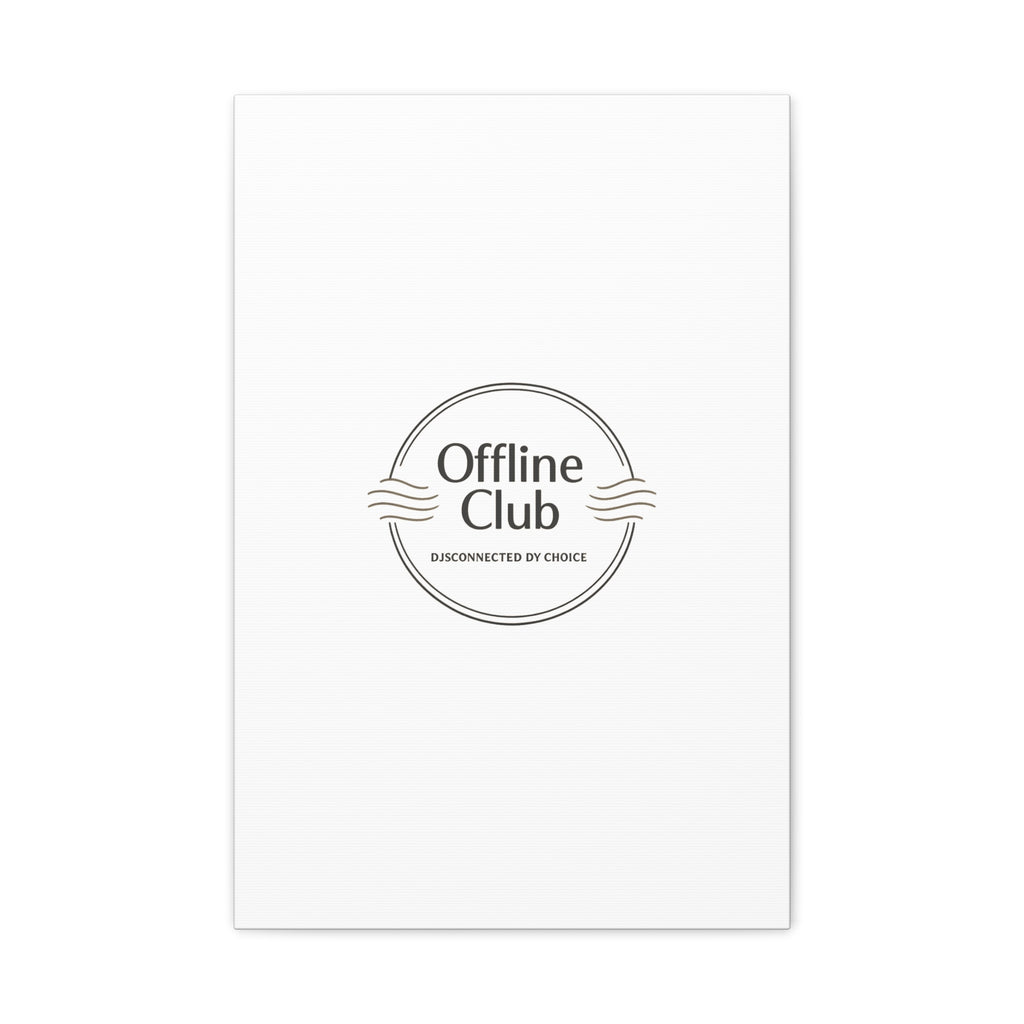 Offline Club Badge Canvas, Digital Detox emblem, log off, no notifications