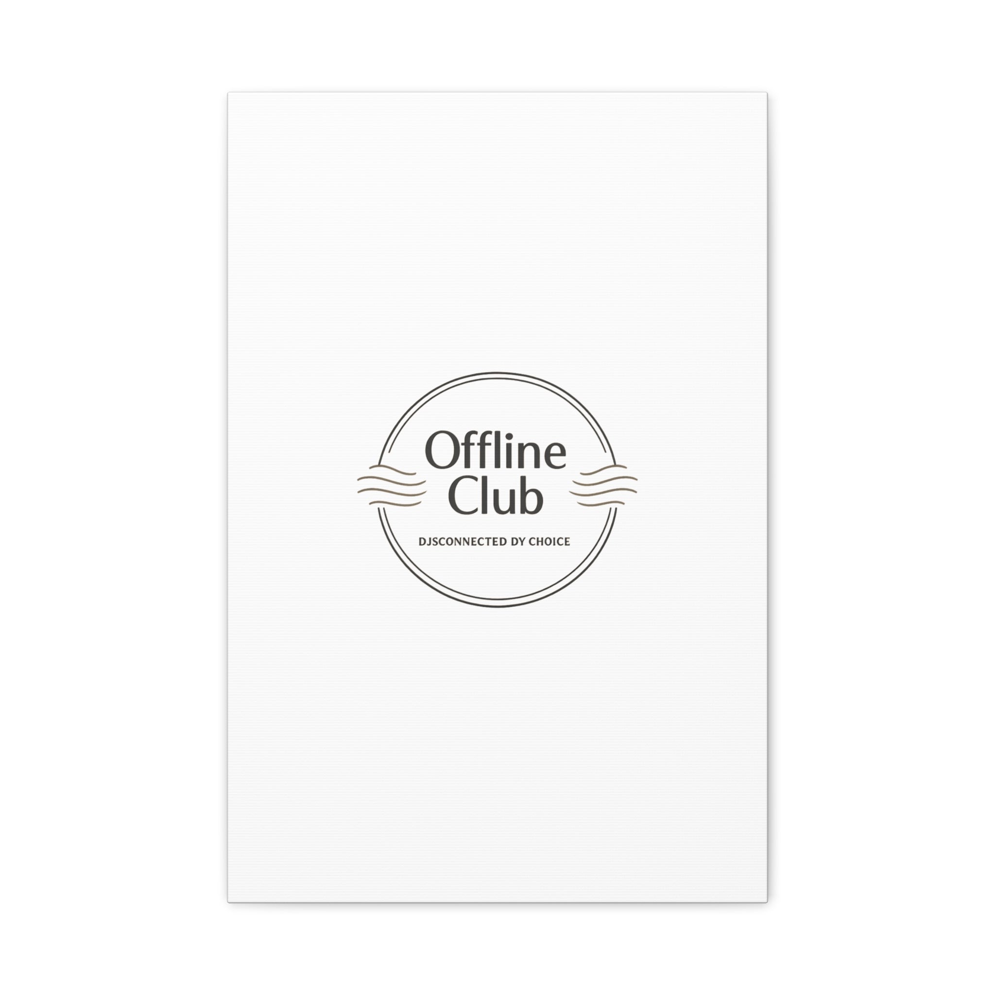 Offline Club Badge Canvas, Digital Detox emblem, log off, no notifications