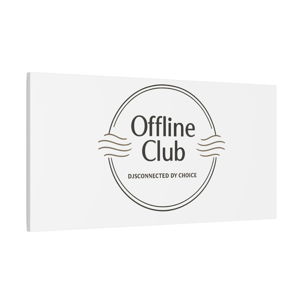 Offline Club Badge Canvas, Digital Detox emblem, log off, no notifications