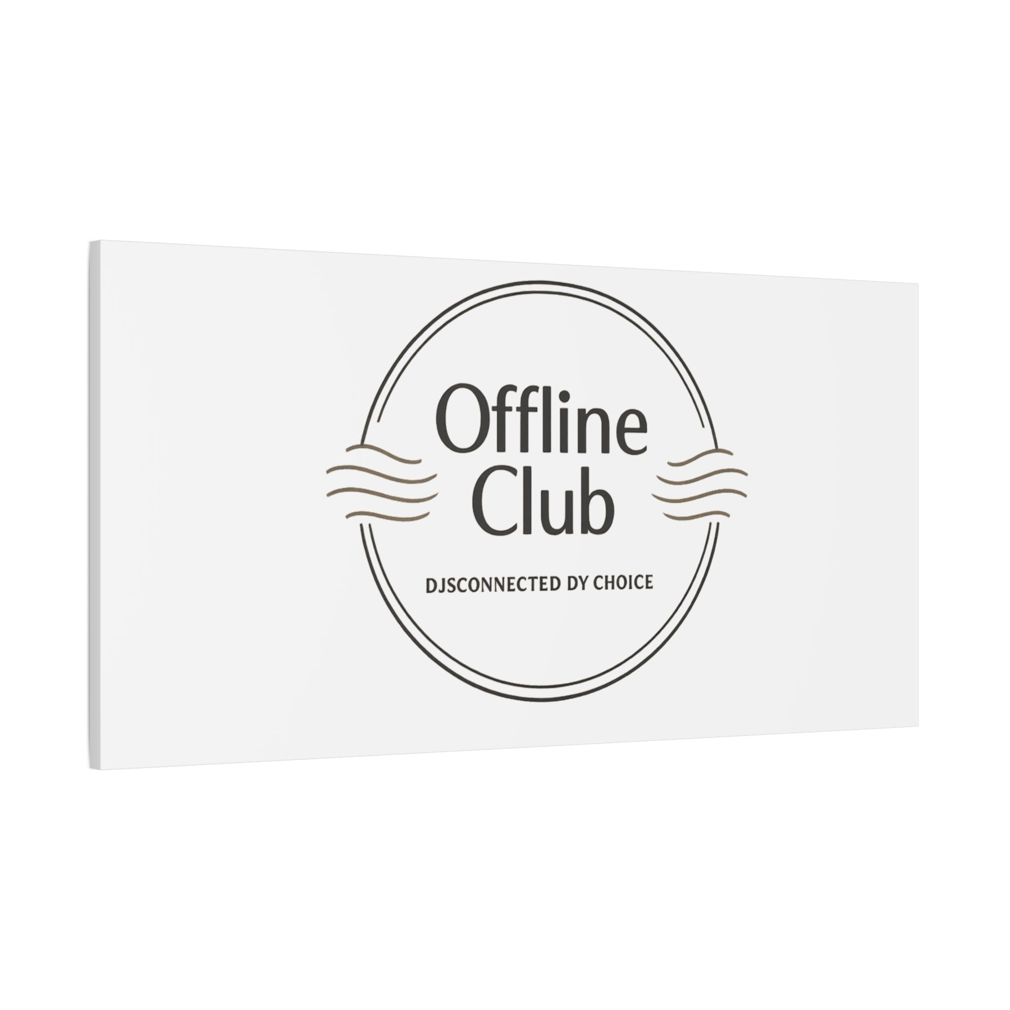 Offline Club Badge Canvas, Digital Detox emblem, log off, no notifications
