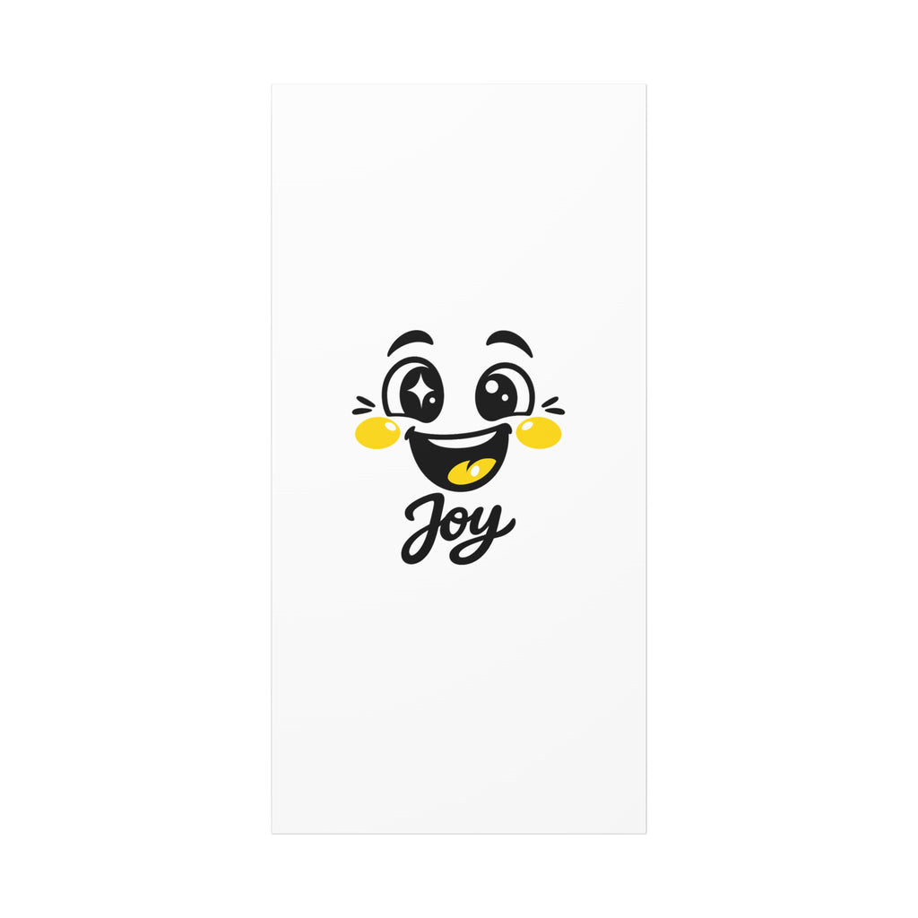Joy Mood Face Canvas | kawaii minimal, thick outline emoji cartoon