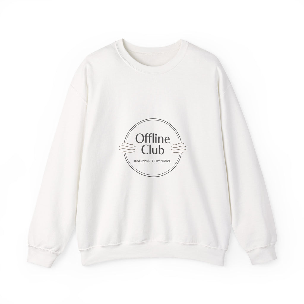Offline Club badge Crewneck Sweatshirt | digital detox, log off