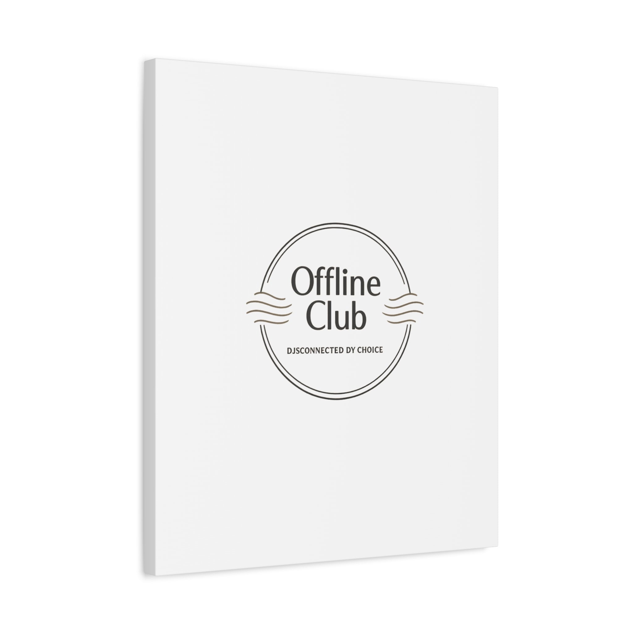 Offline Club Badge Canvas, Digital Detox emblem, log off, no notifications