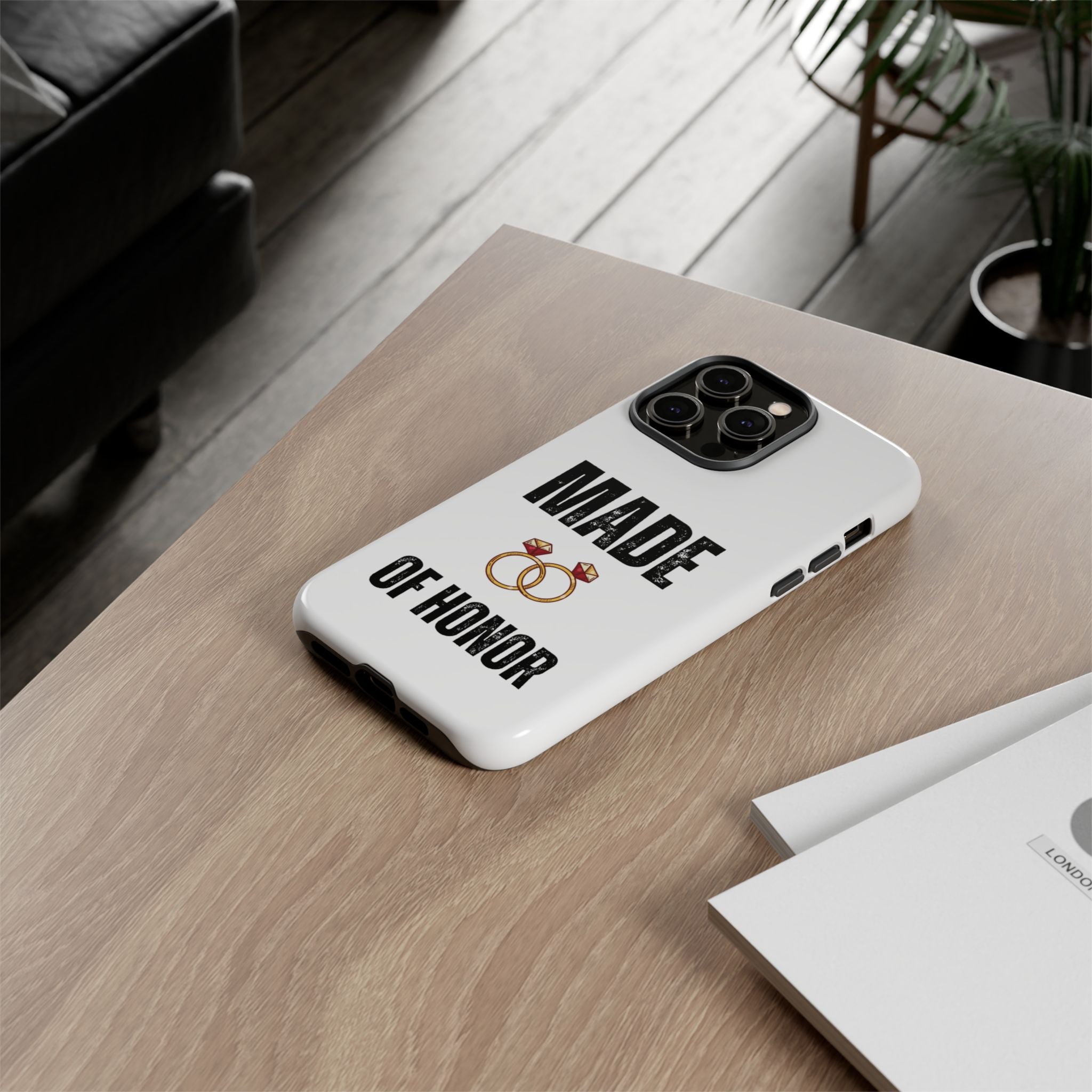 Phone Case — “Made of Honor” Bridal Wedding Ring Design