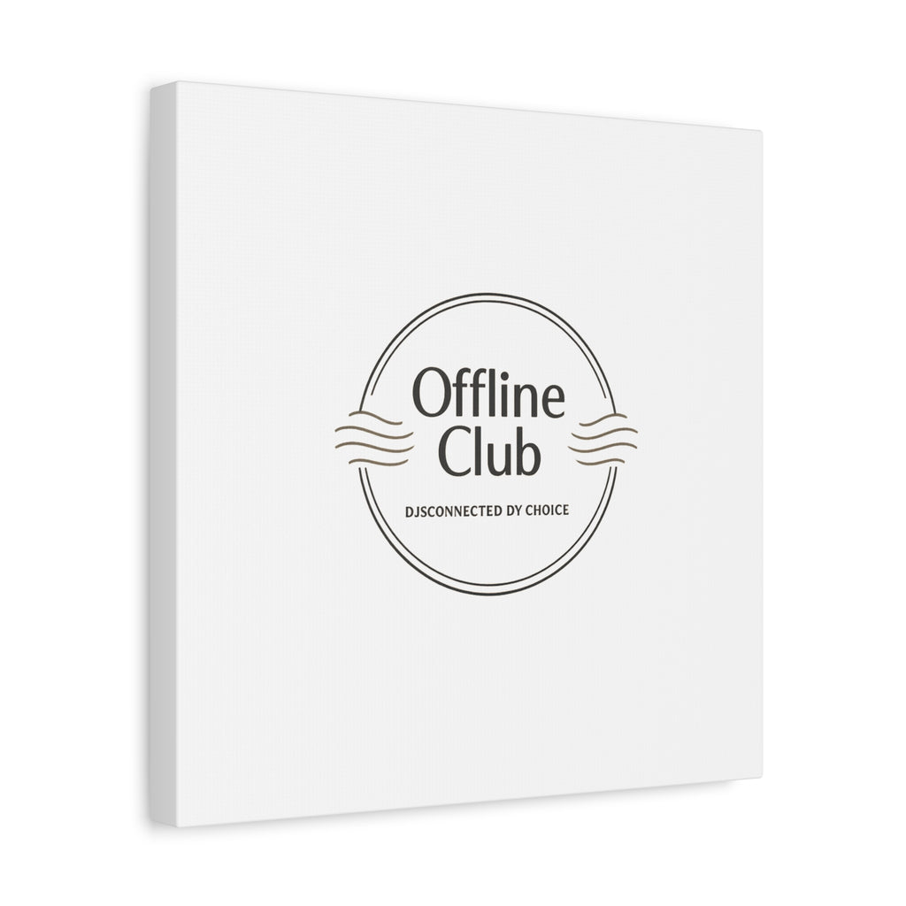 Offline Club Badge Canvas, Digital Detox emblem, log off, no notifications