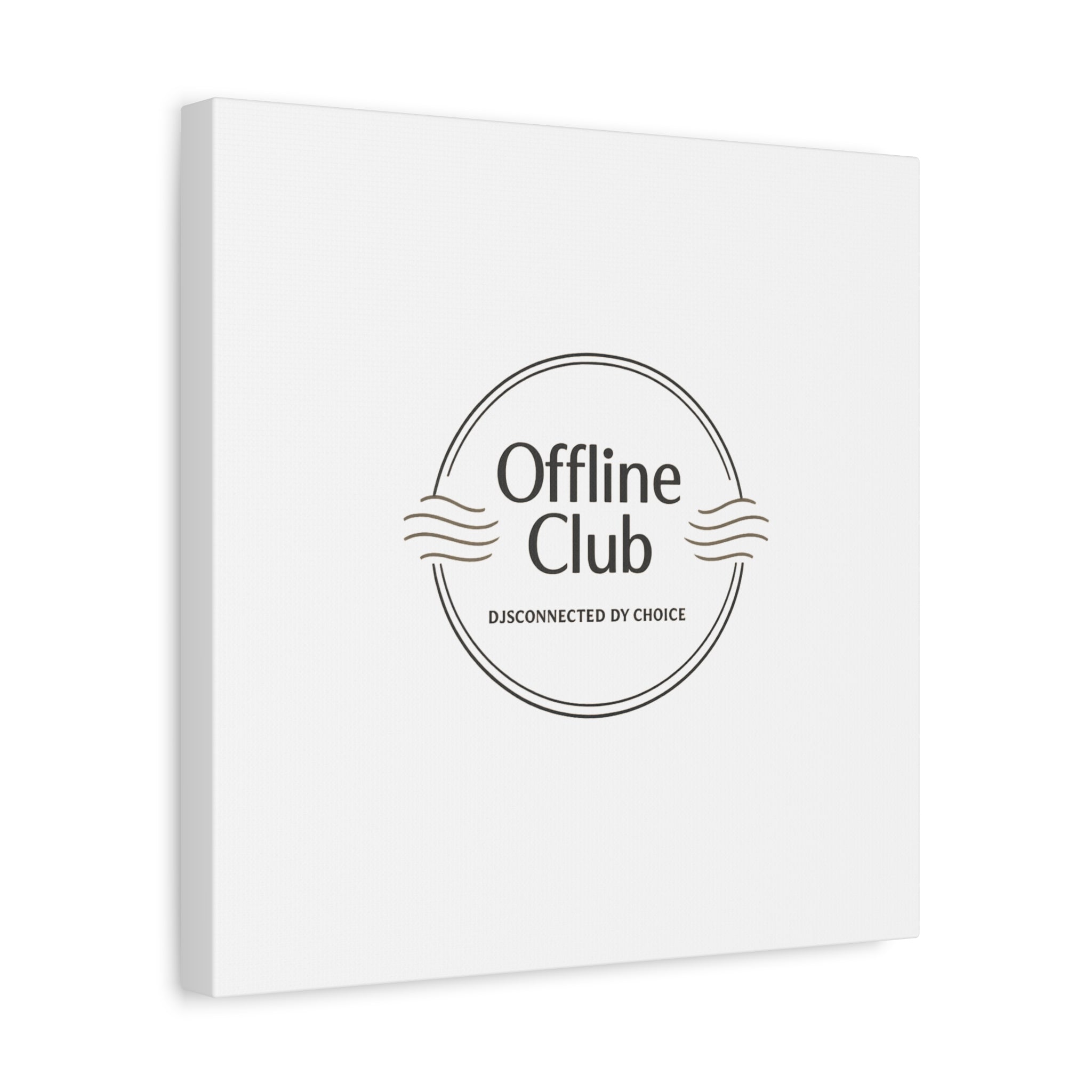 Offline Club Badge Canvas, Digital Detox emblem, log off, no notifications